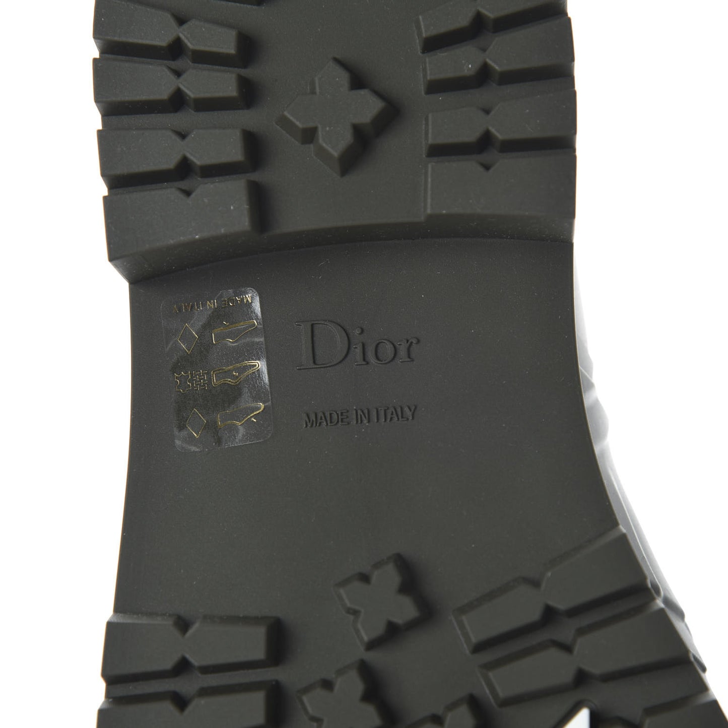 Rubber Diorcamp Low Boots 37 Military