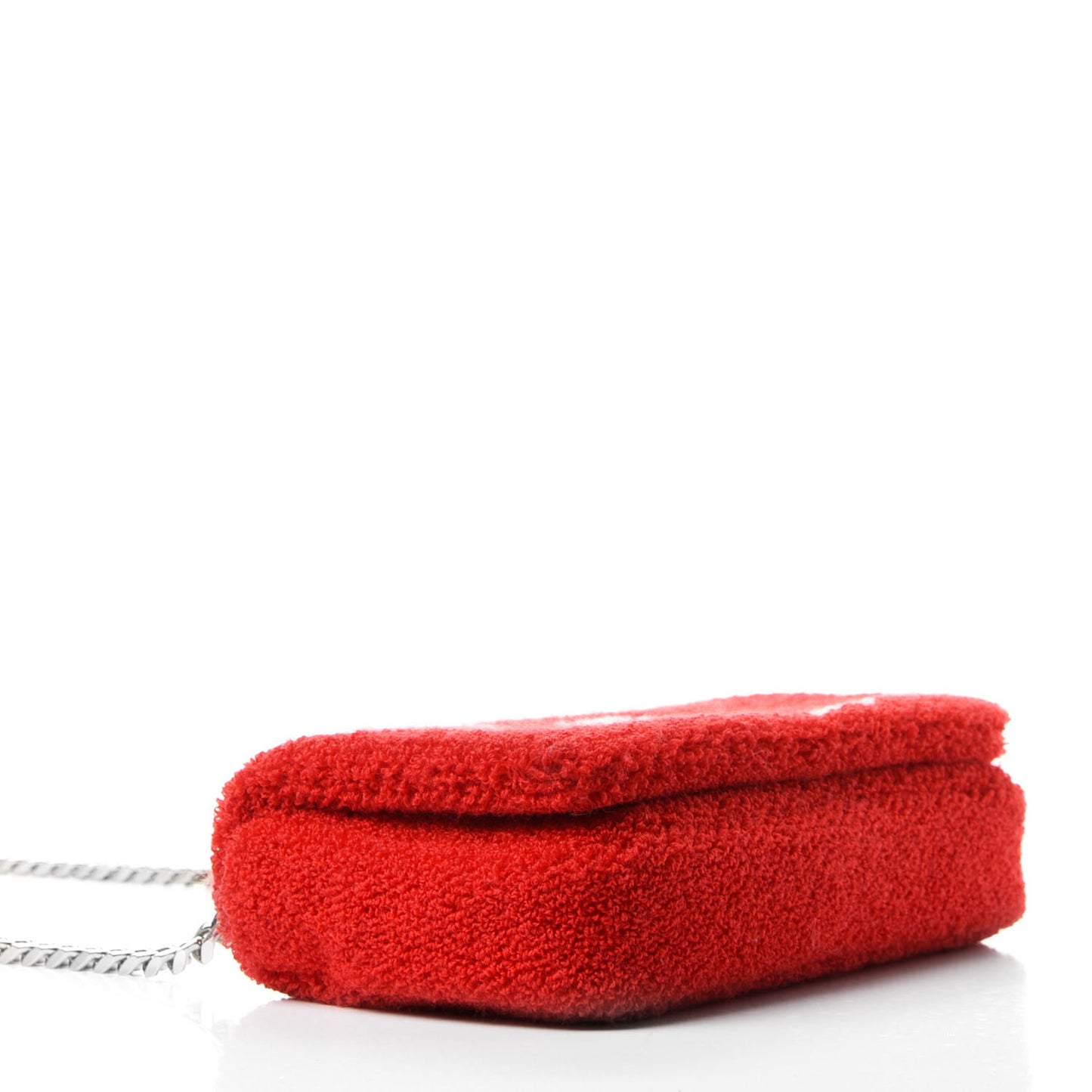 Cotton Terry Cloth Small Love Lola Bag Red White