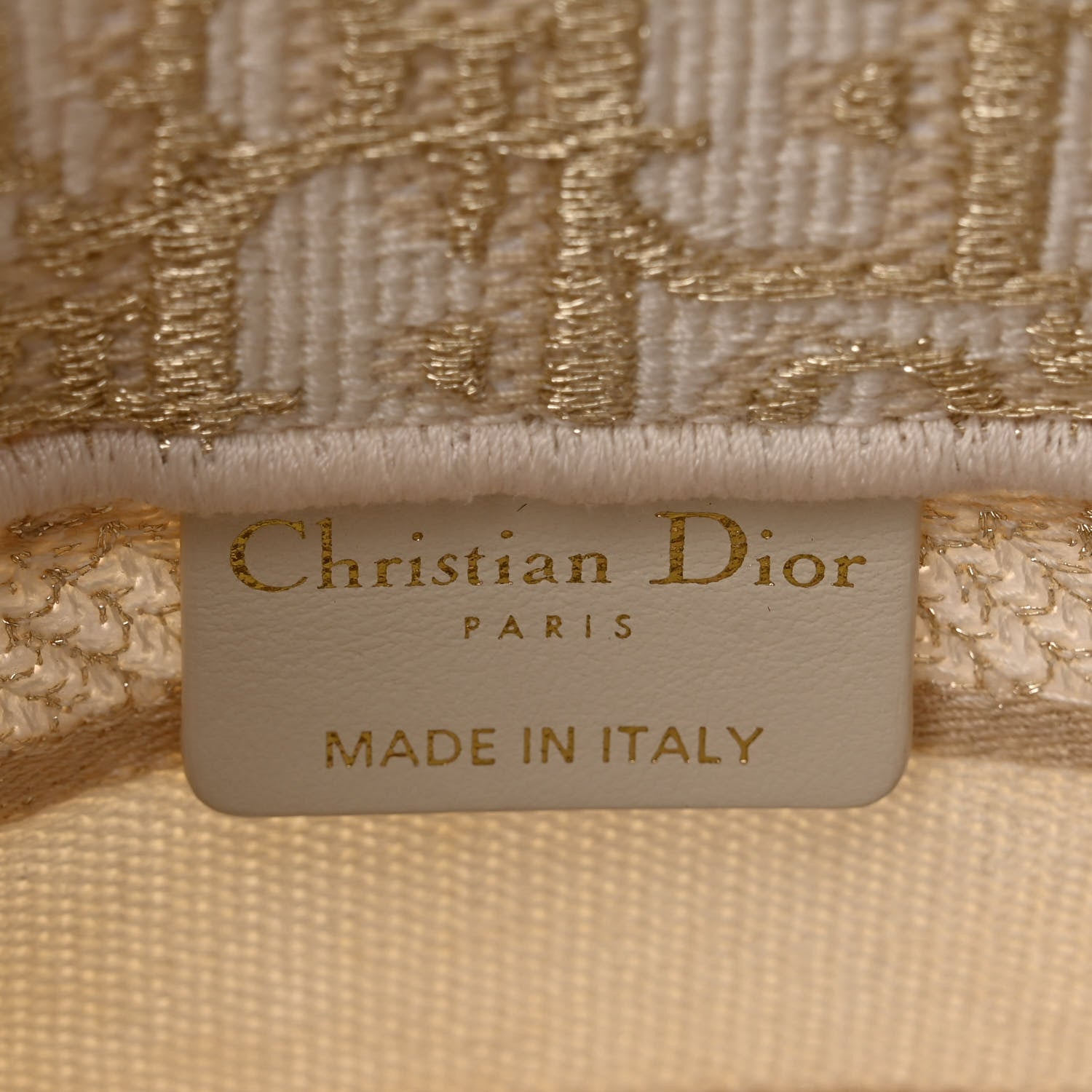 Christian Dior Oblique Mini Book Tote With Strap Gold Multicolor 6 of 9