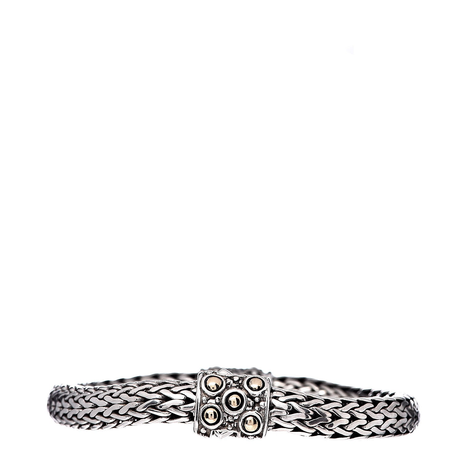 John Hardy Sterling Silver 18K Yellow Gold Pink Topaz Classic Chain Bracelet 3 of 5