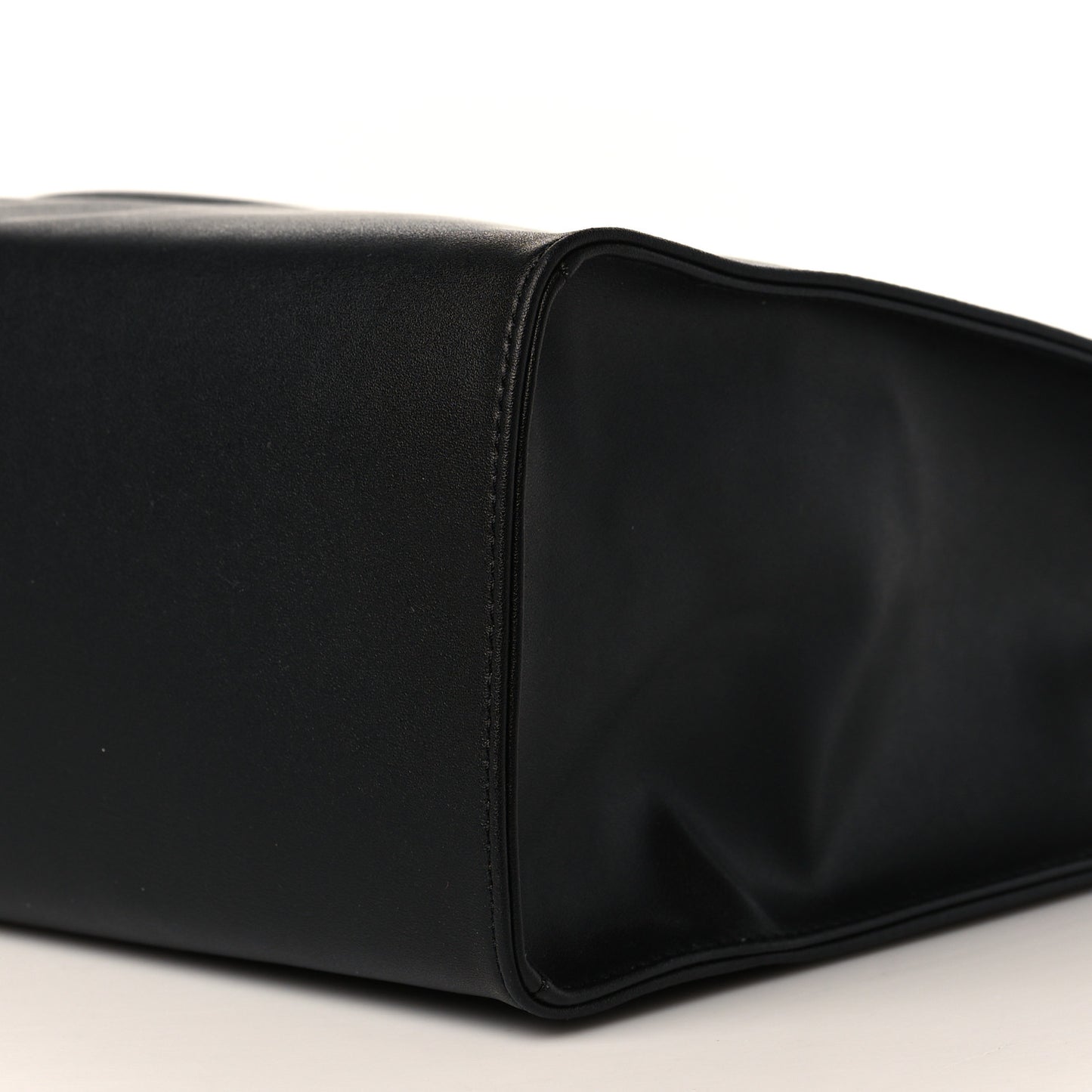 Vegan Leather Medium Shopping Bag Black