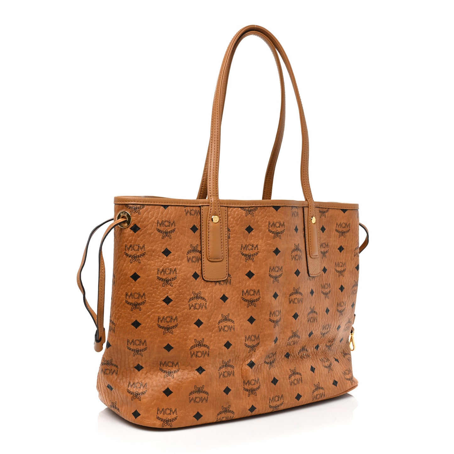 Visetos Medium Liz Reversible Shopper Tote Cognac
