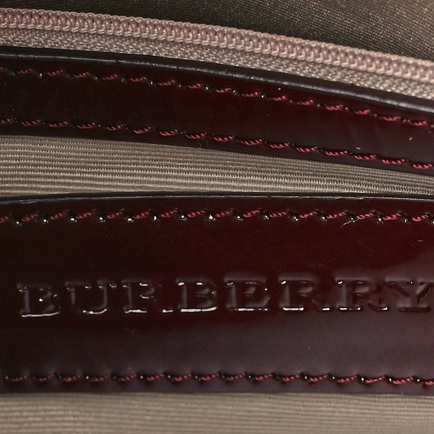 Nova Check Patent Small Chester Bowling Bag Dark Red