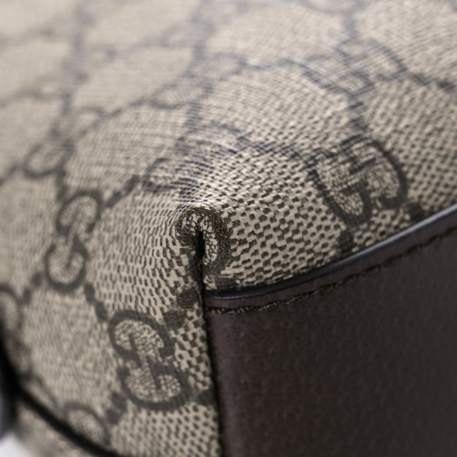 Gucci GG Supreme Monogram Textured Dollar Calfskin Web Small Ophidia Dome Shoulder Bag Beige Ebony New Acero 13 of 15
