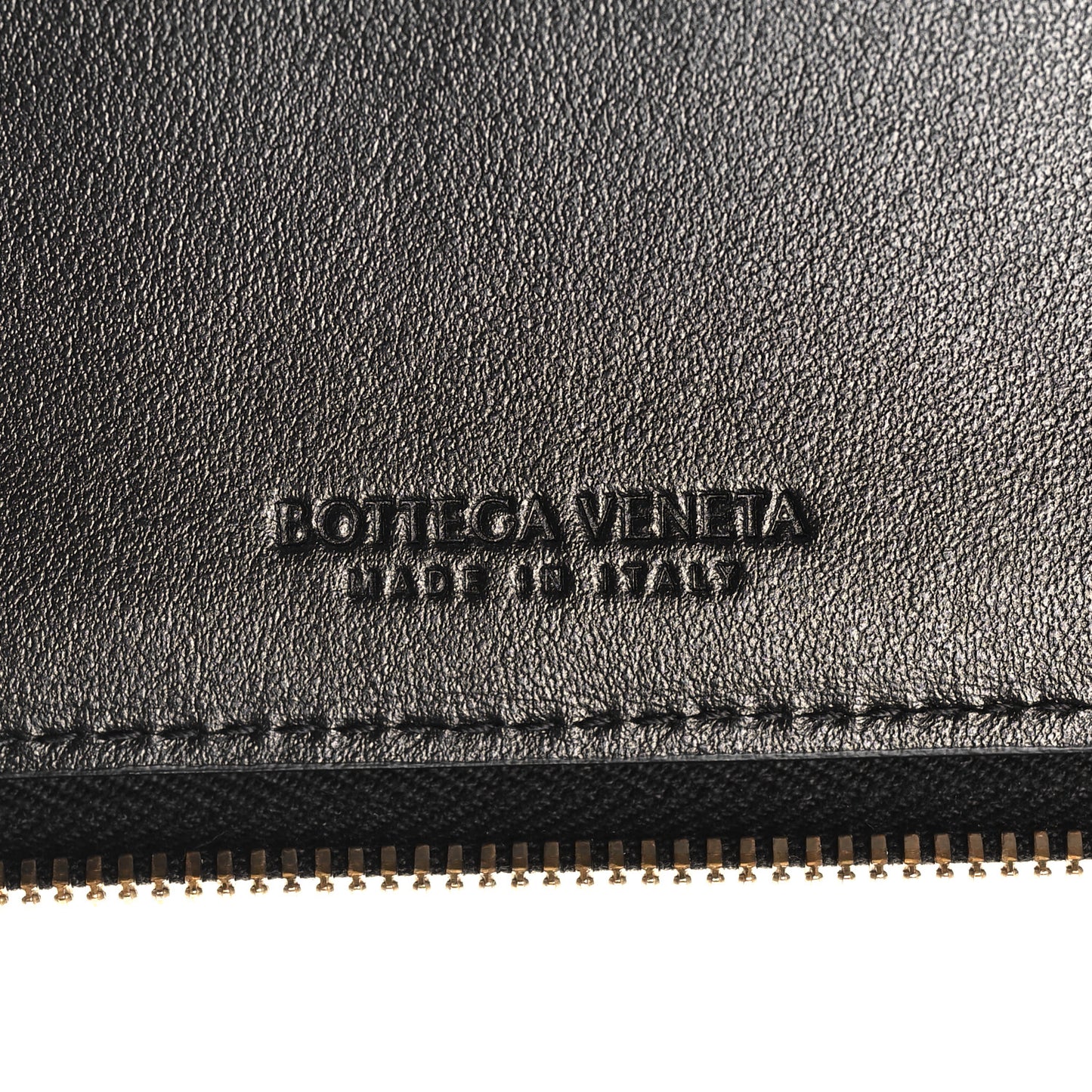 Nappa Intrecciato Zip Around Wallet Black