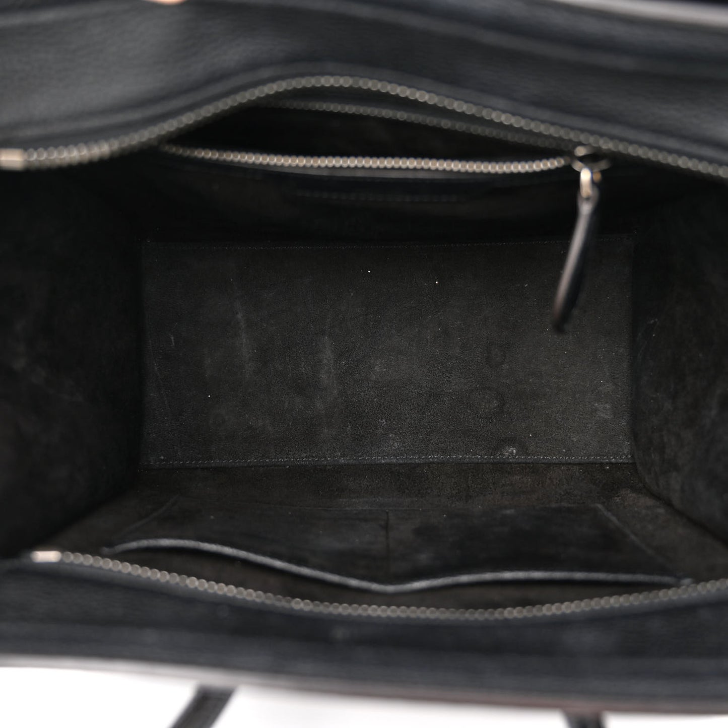 Drummed Calfskin Micro Luggage Black