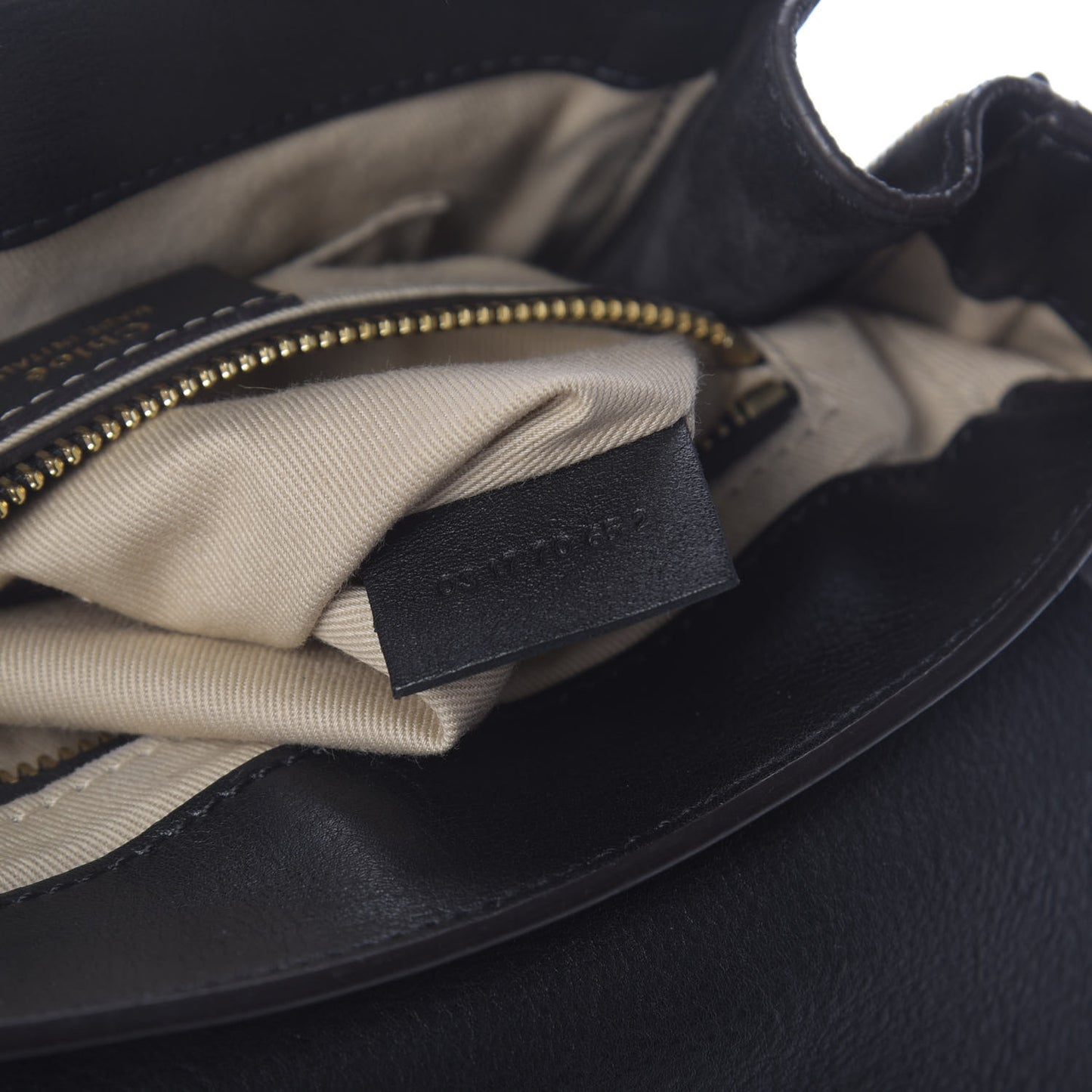 Suede Calfskin Small Faye Backpack Black