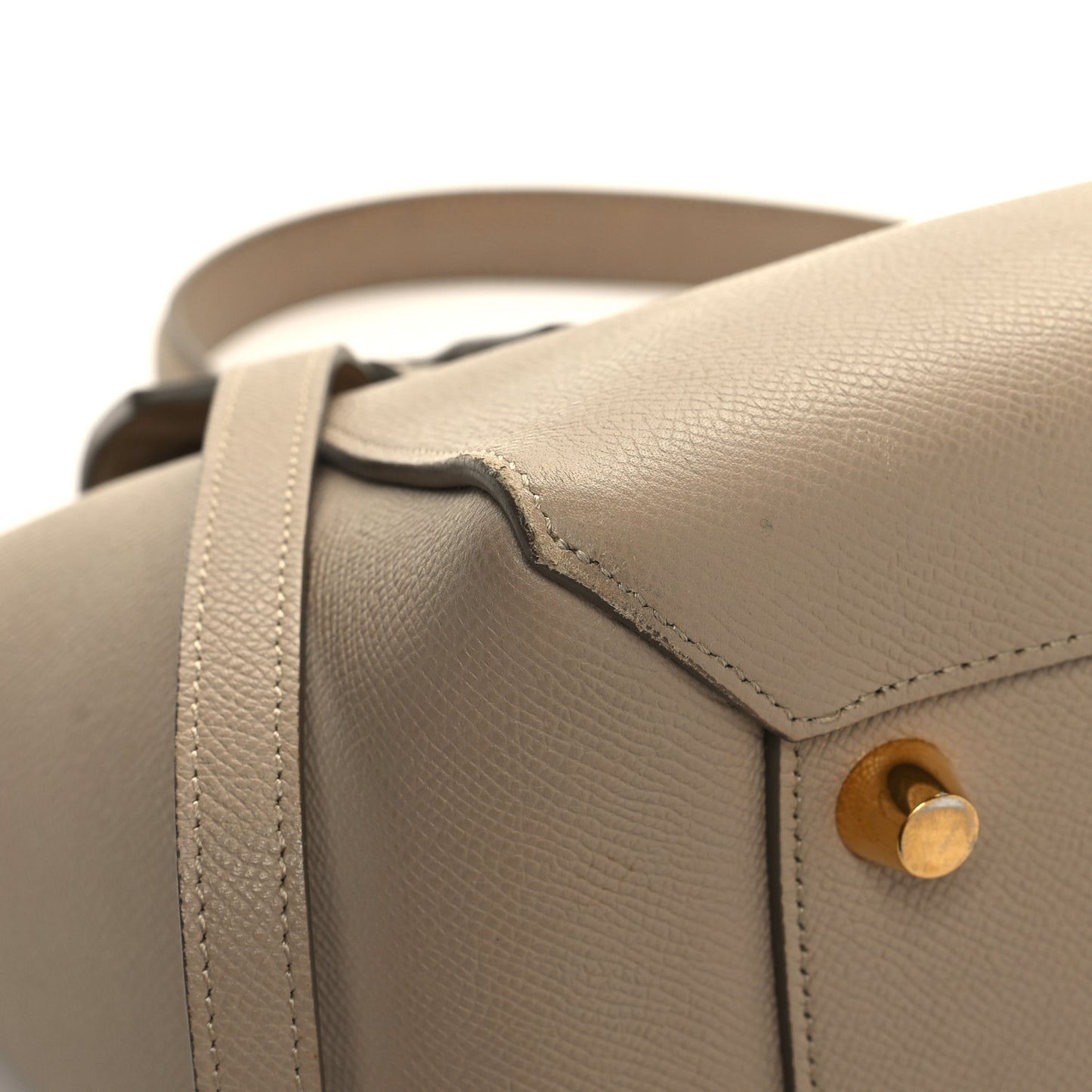 Grained Calfskin Mini Belt Bag Light Taupe