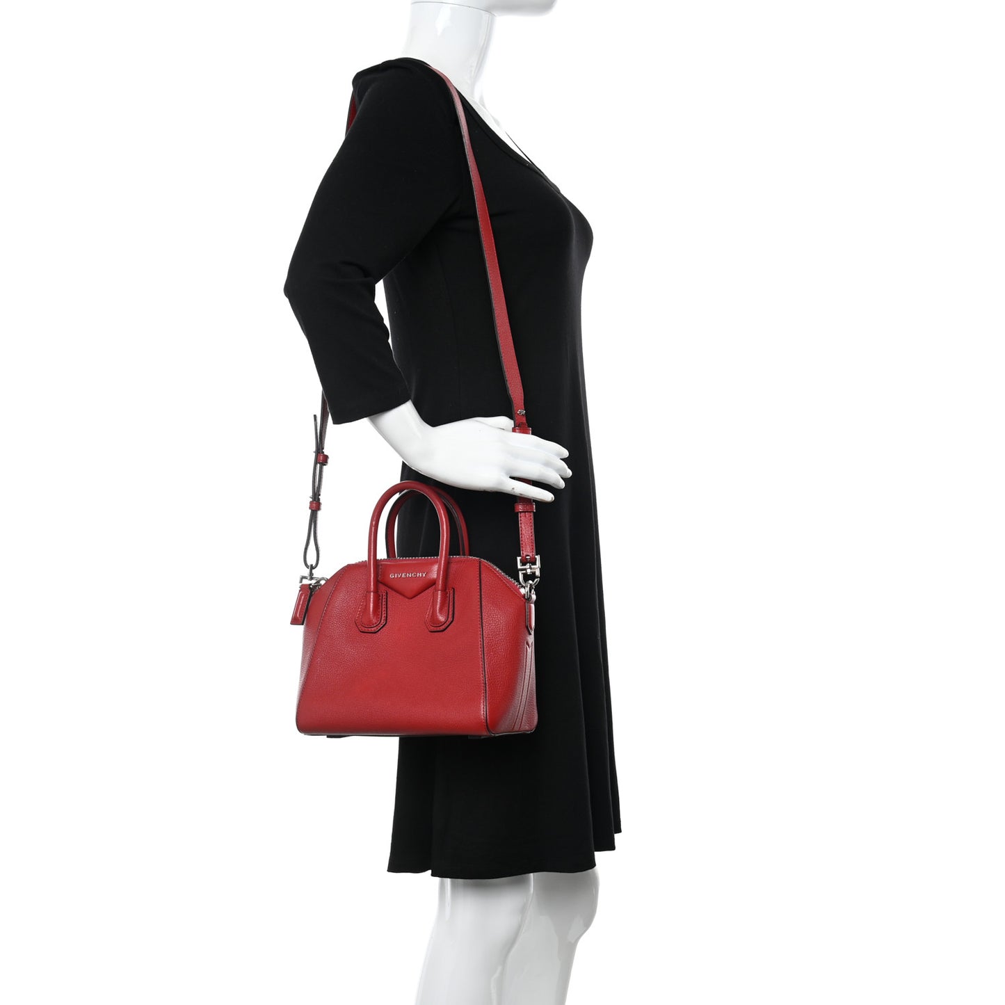Sugar Goatskin Mini Antigona Medium Red