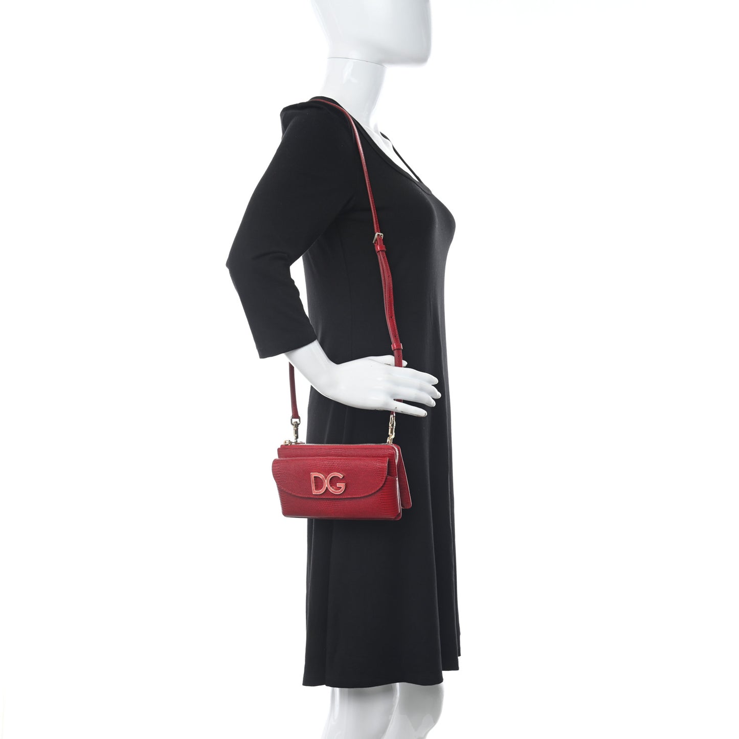 Lizard Effect Wallet On Chain Red