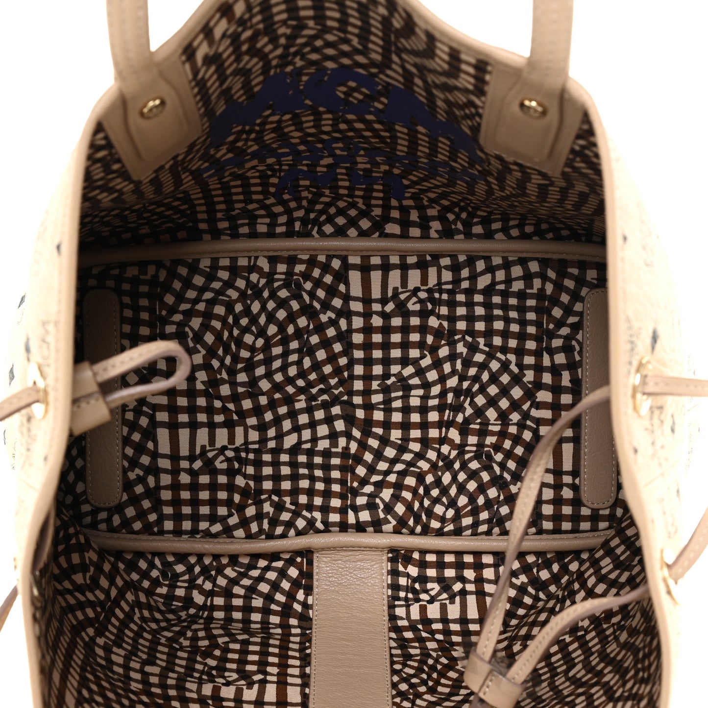 Visetos Medium Liz Reversible Shopper Tote Beige