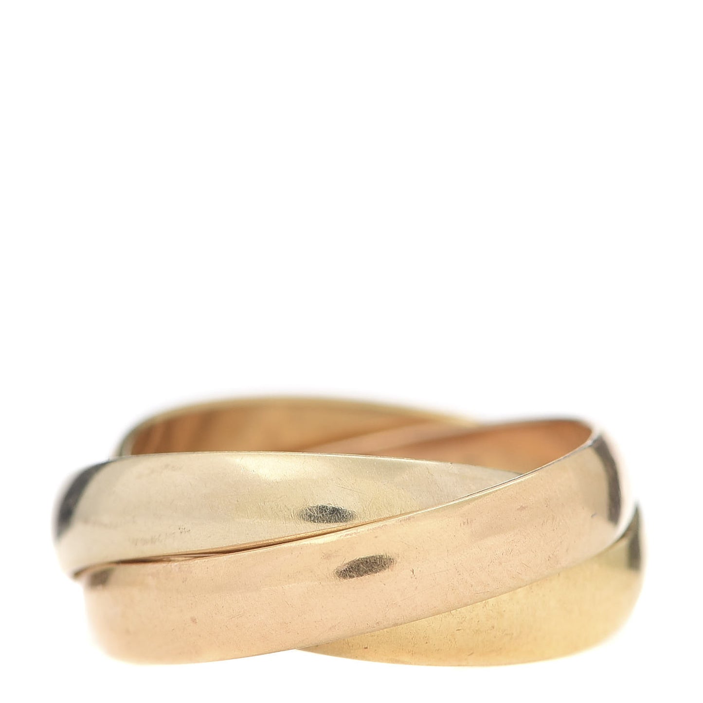18K Pink Yellow White Gold Classic Les Must De Trinity Ring 48 4.5