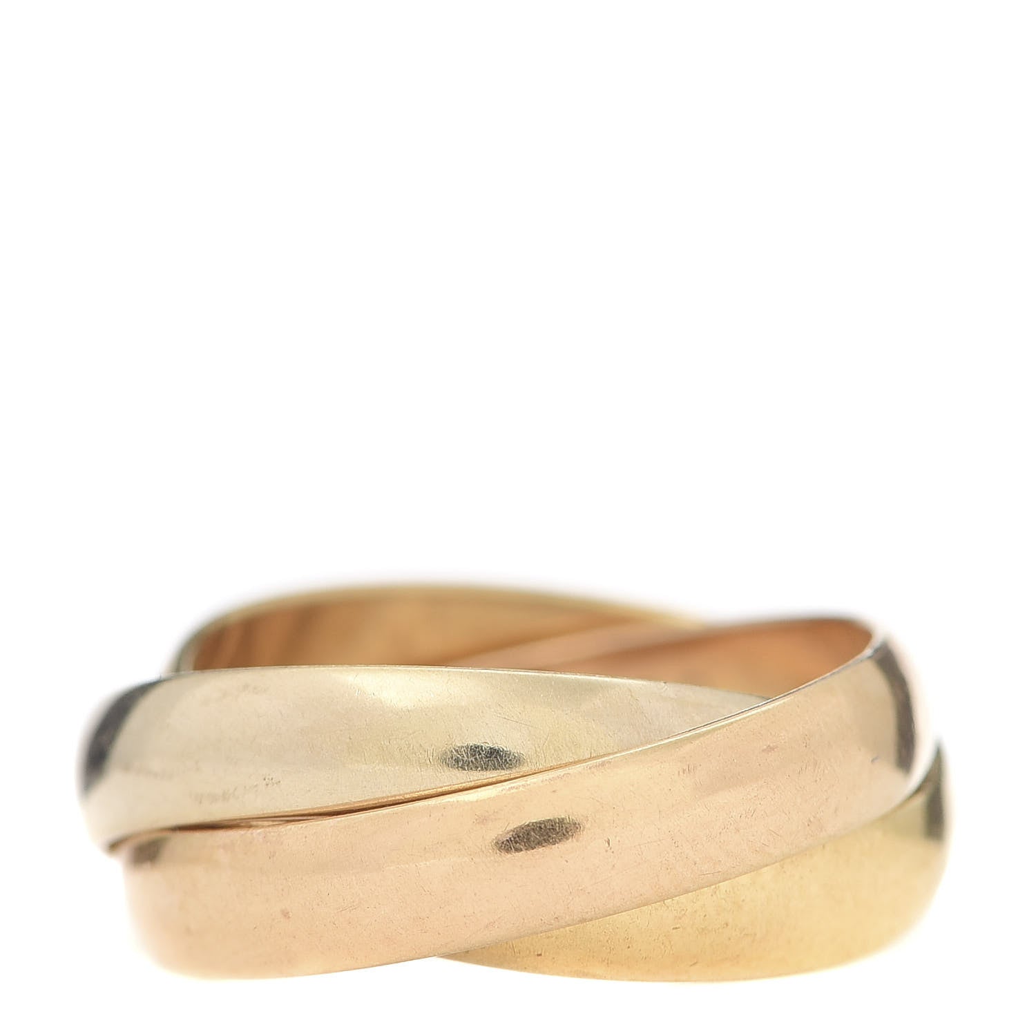 Cartier 18K Pink Yellow White Gold Classic Les Must De Trinity Ring 48 4.5 3 of 5
