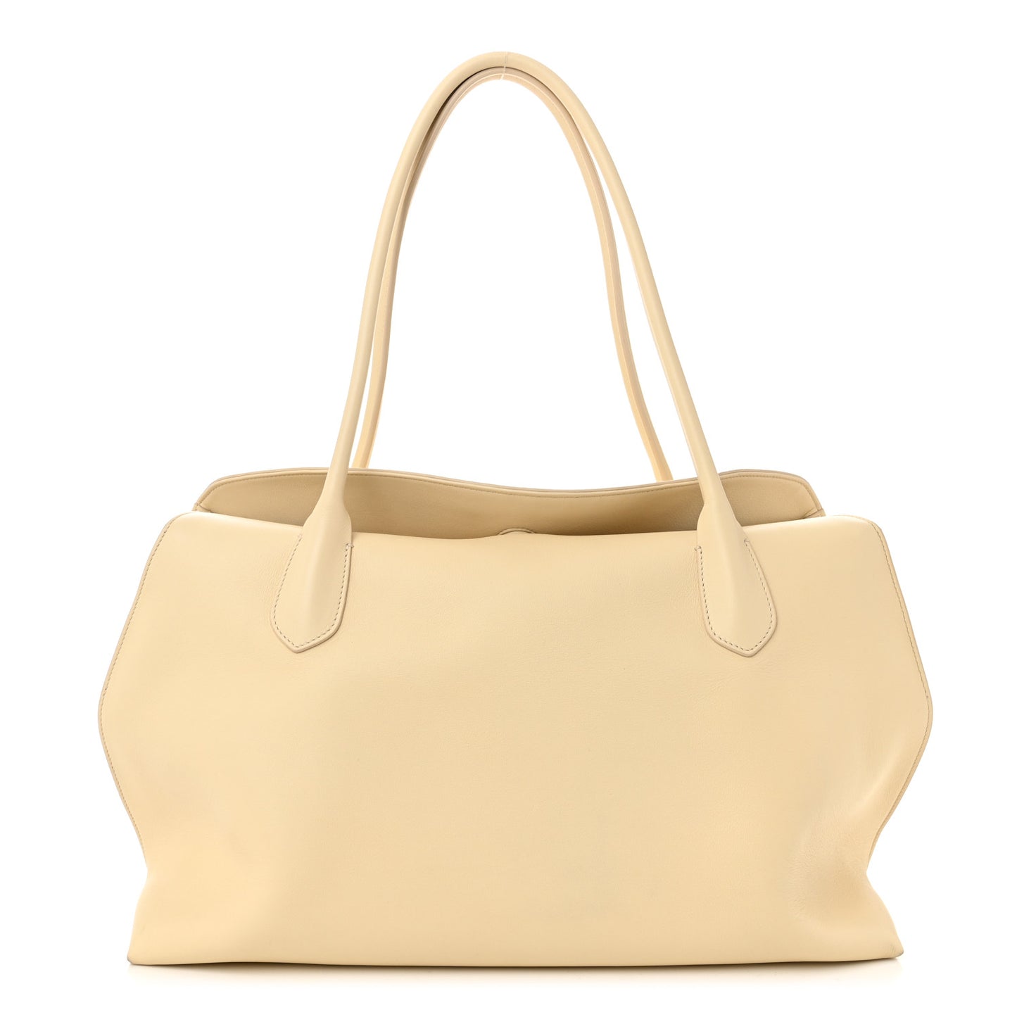 Calfskin Gabriel Foldover Tote Ivory