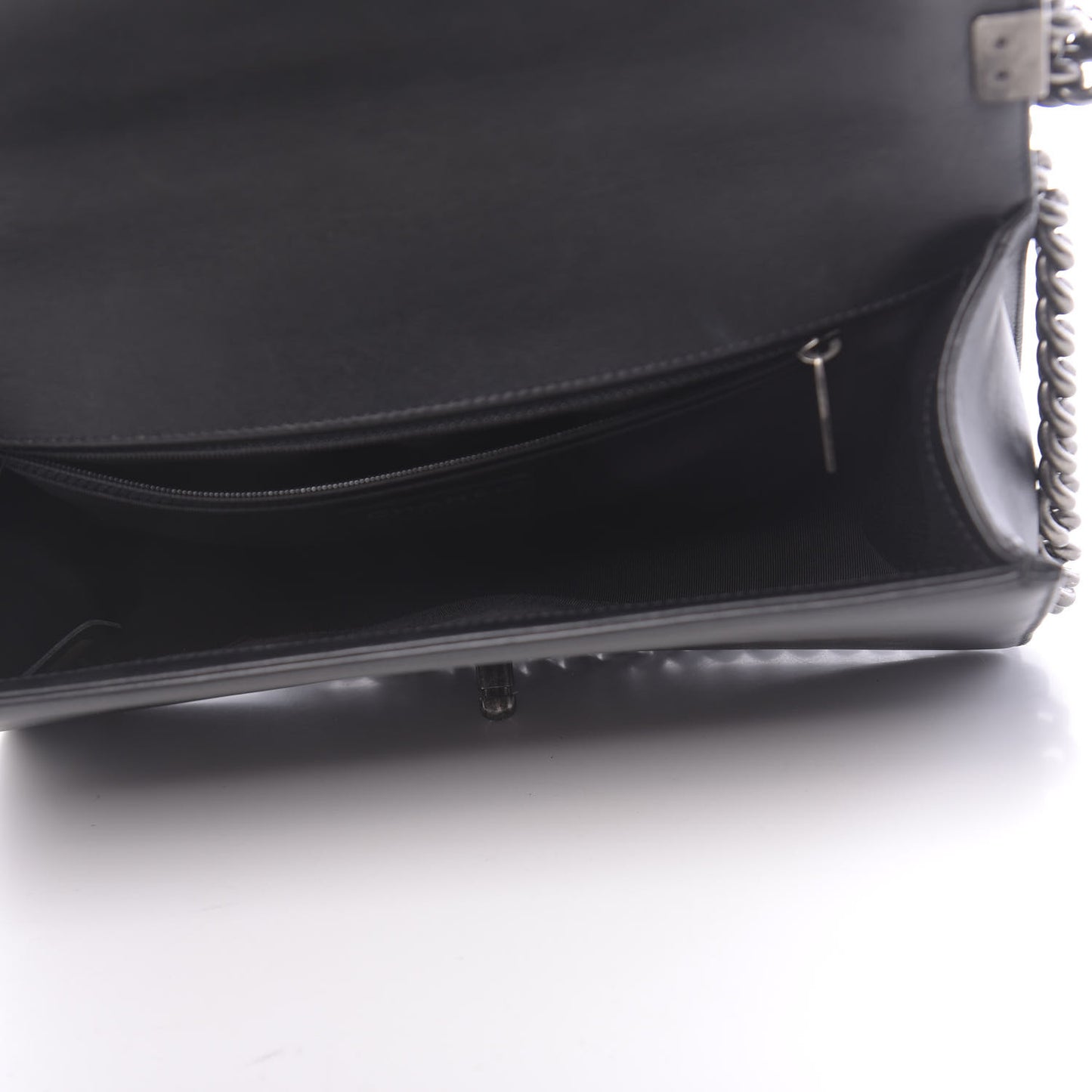 Calfskin Chevron Quilted New Medium Boy Flap Black