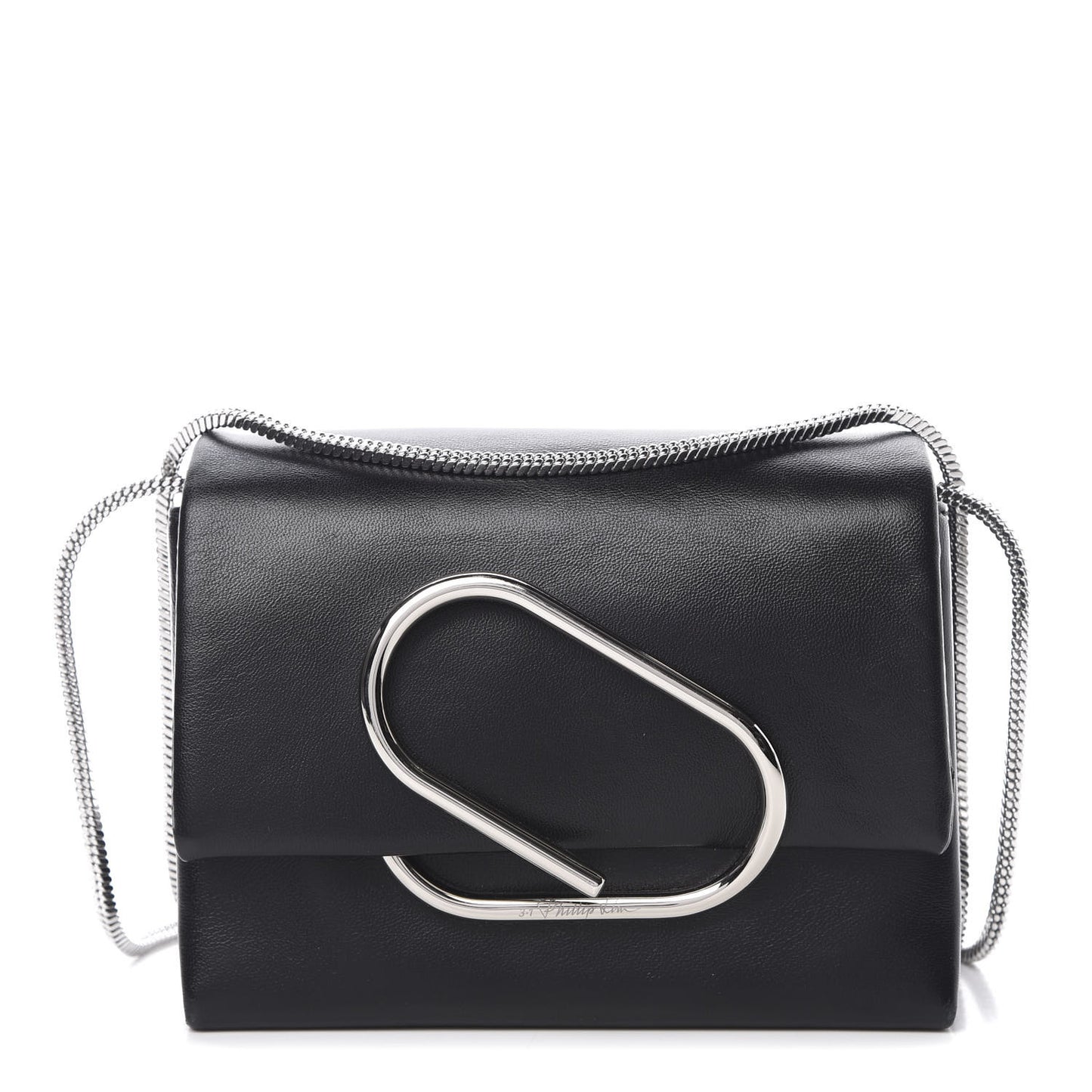 3.1 Calfskin Alix Soft Flap Clutch Black