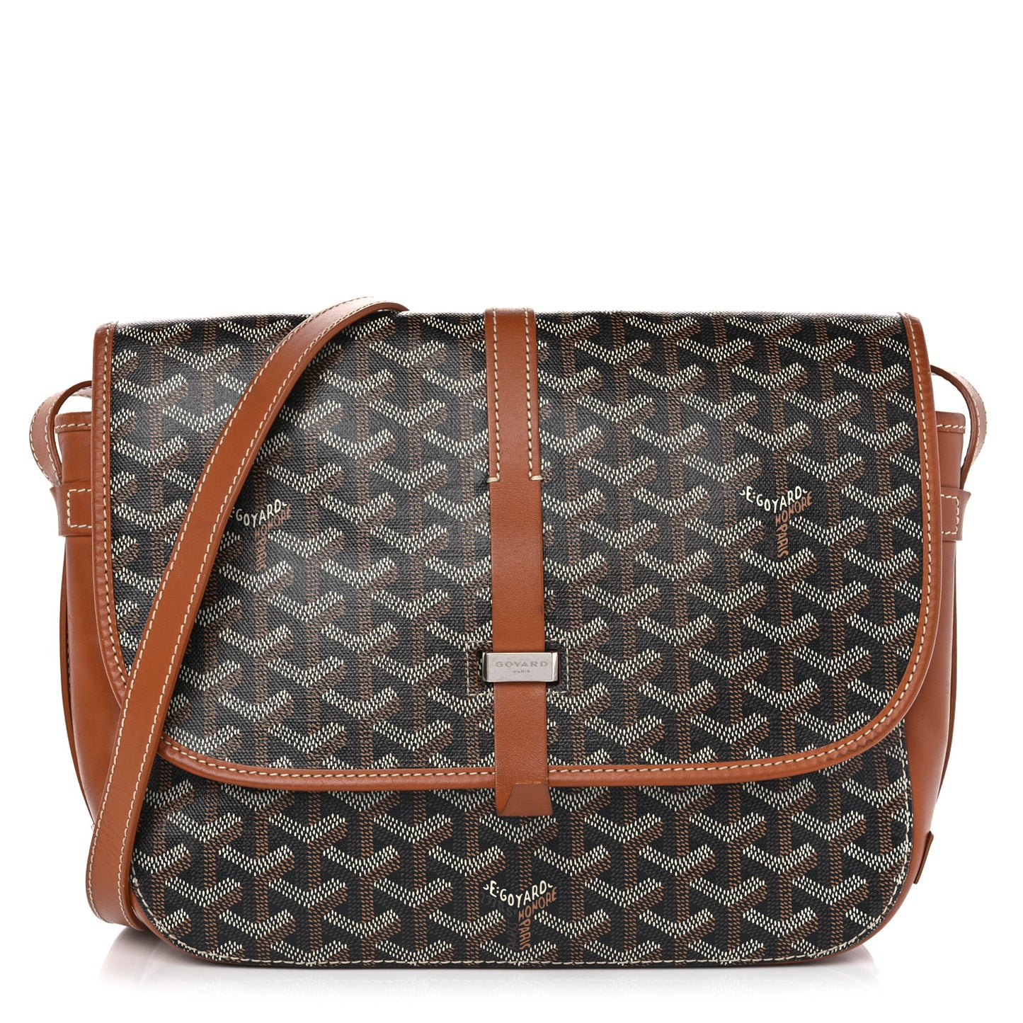 Goyardine Belvedere II MM Messenger Bag Black Gold