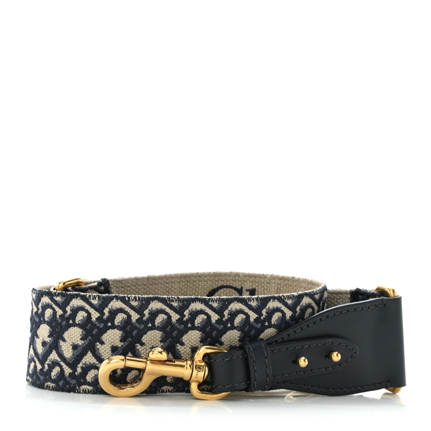 Christian Dior Oblique Adjustable Shoulder Strap Blue 1 of 4