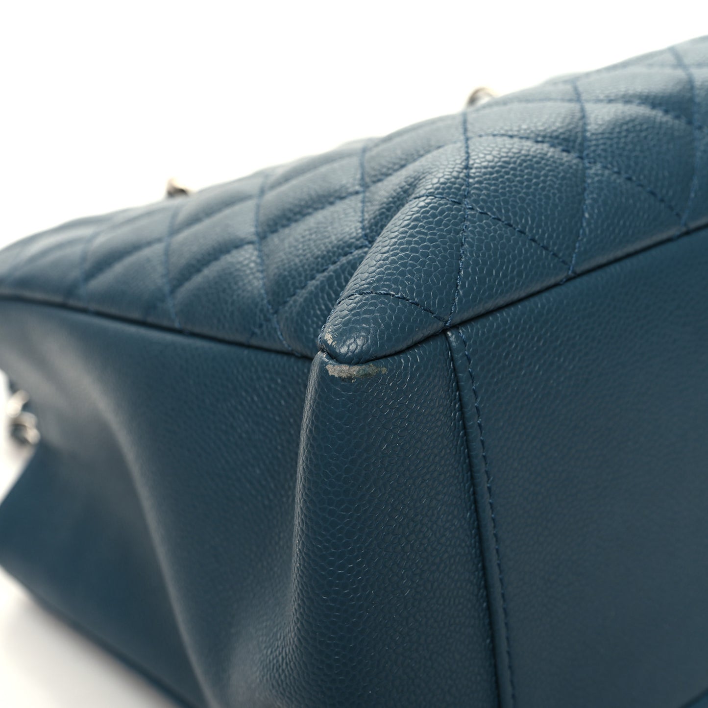 Caviar Quilted Grand Shopping Tote GST Blue