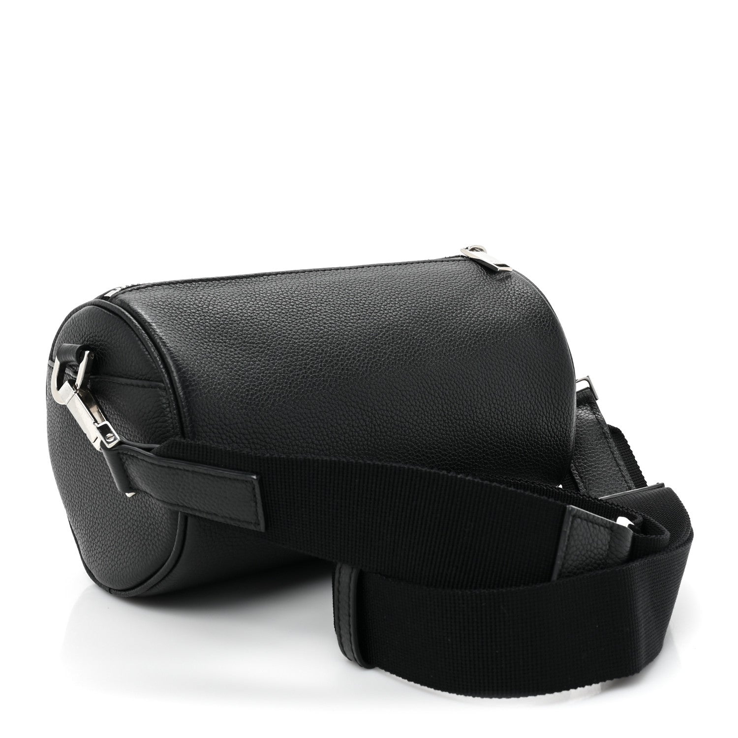 Christian Dior HOMME Grained Calfskin Mens Roller Pouch Black 3 of 9