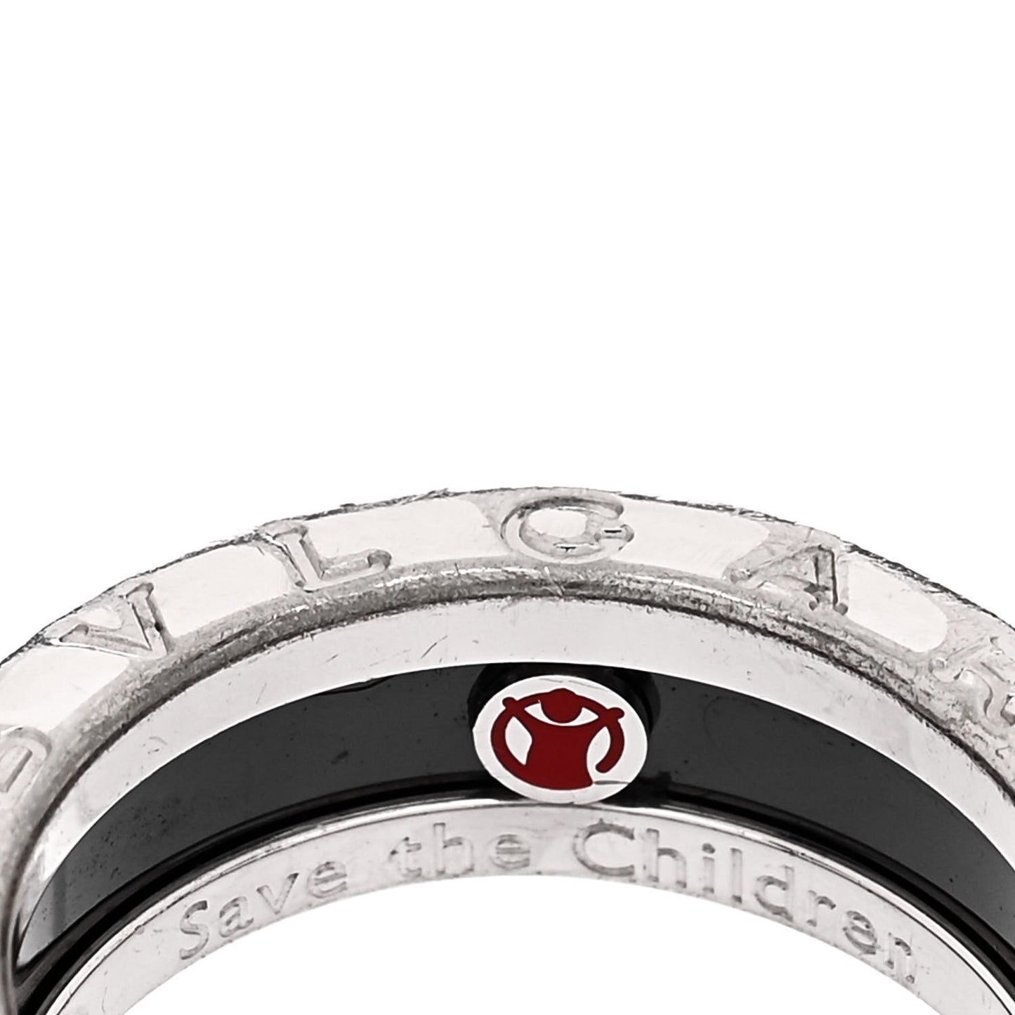 Sterling Silver Ceramic Save The Children One-Band Ring 50 5.5