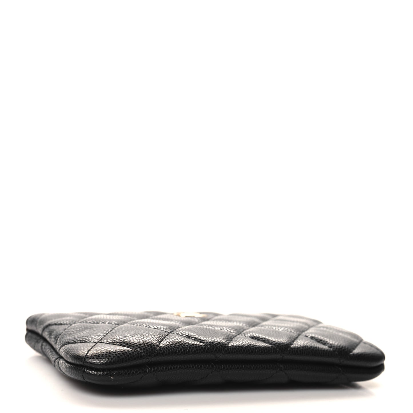 Caviar Quilted Small Cosmetic Case Black