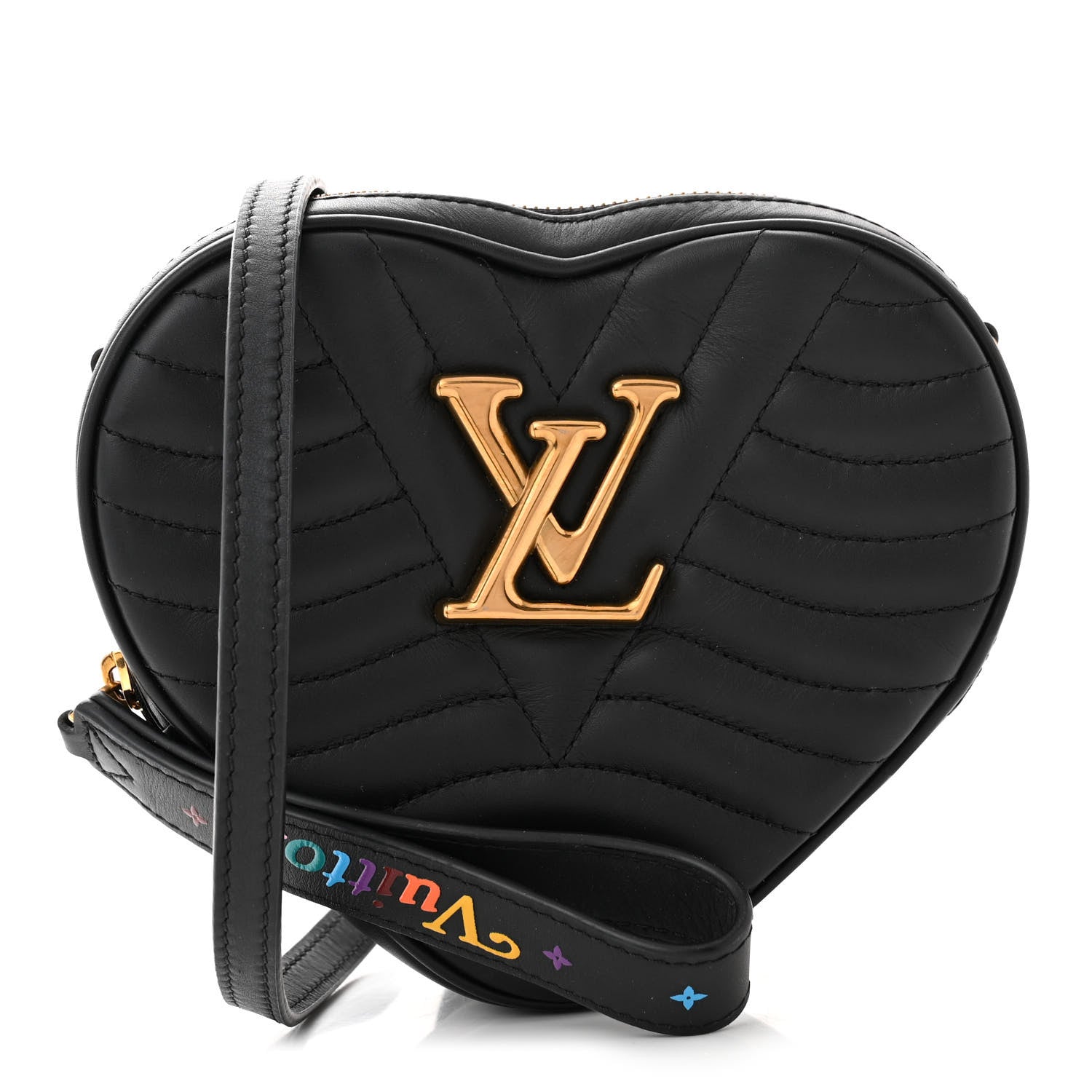 Louis Vuitton Calfskin New Wave Heart Bag Black 1 of 9