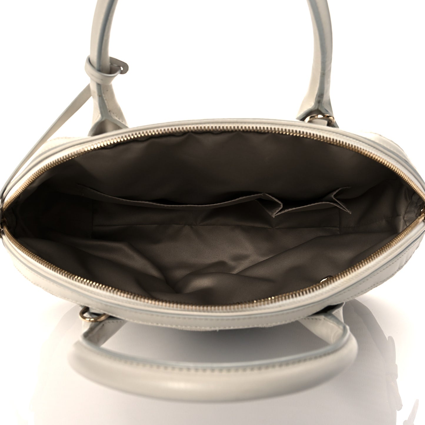 Straw Calfskin Fiamma Bag Beige