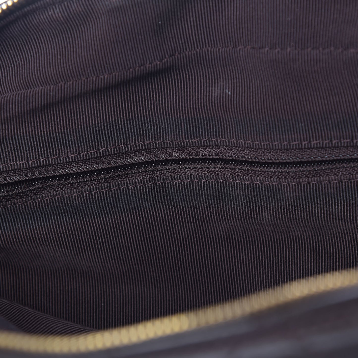 Patent Quilted Shoulder Bag Brown