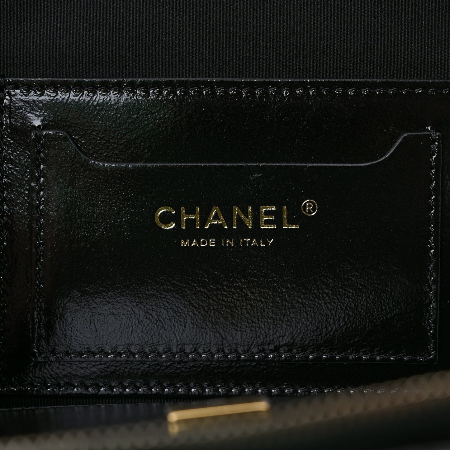 Shiny Calfskin My Pocket Backpack Black
