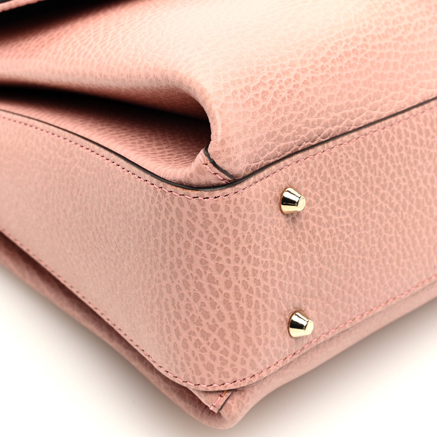 Gucci Dollar Calfskin Interlocking G Top Handle Shoulder Bag Soft Pink 9 of 10