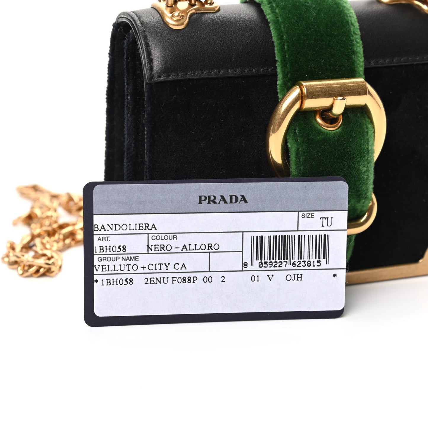 Velvet City Calfskin Micro Cahier Bag Black Alloro