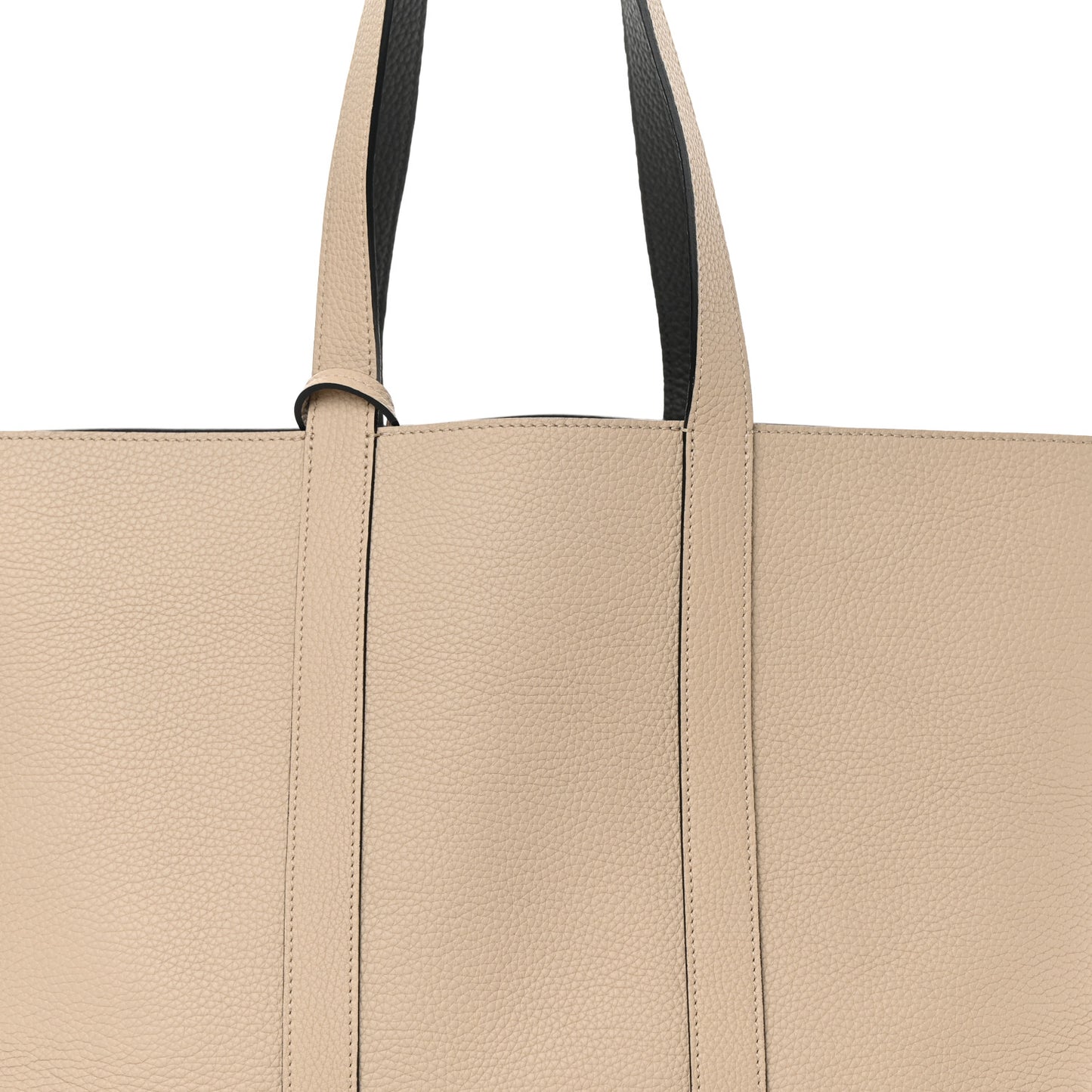 Taurillon Gex Calfskin Duo Reversible Tote Greige Zinc