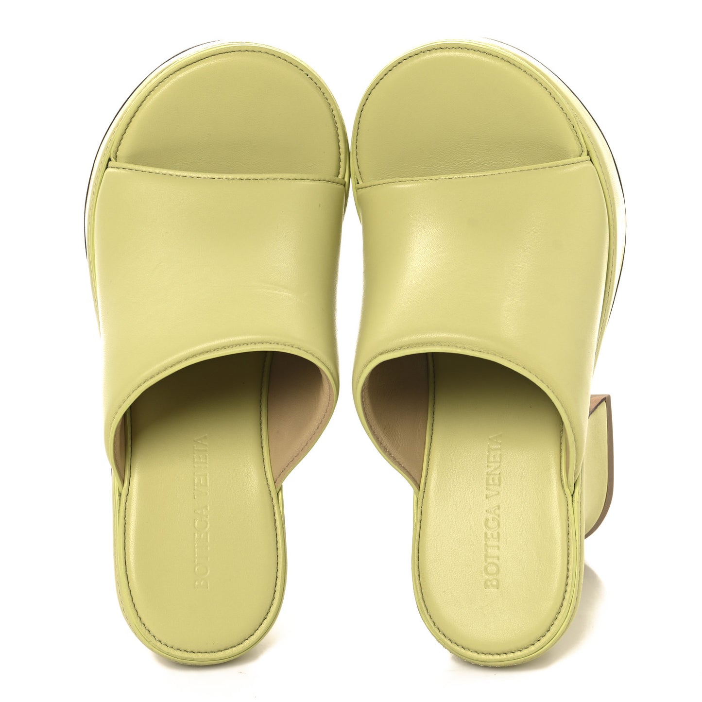 Nappa Slide Platform 115 Wedge Sandals 36 Seagrass