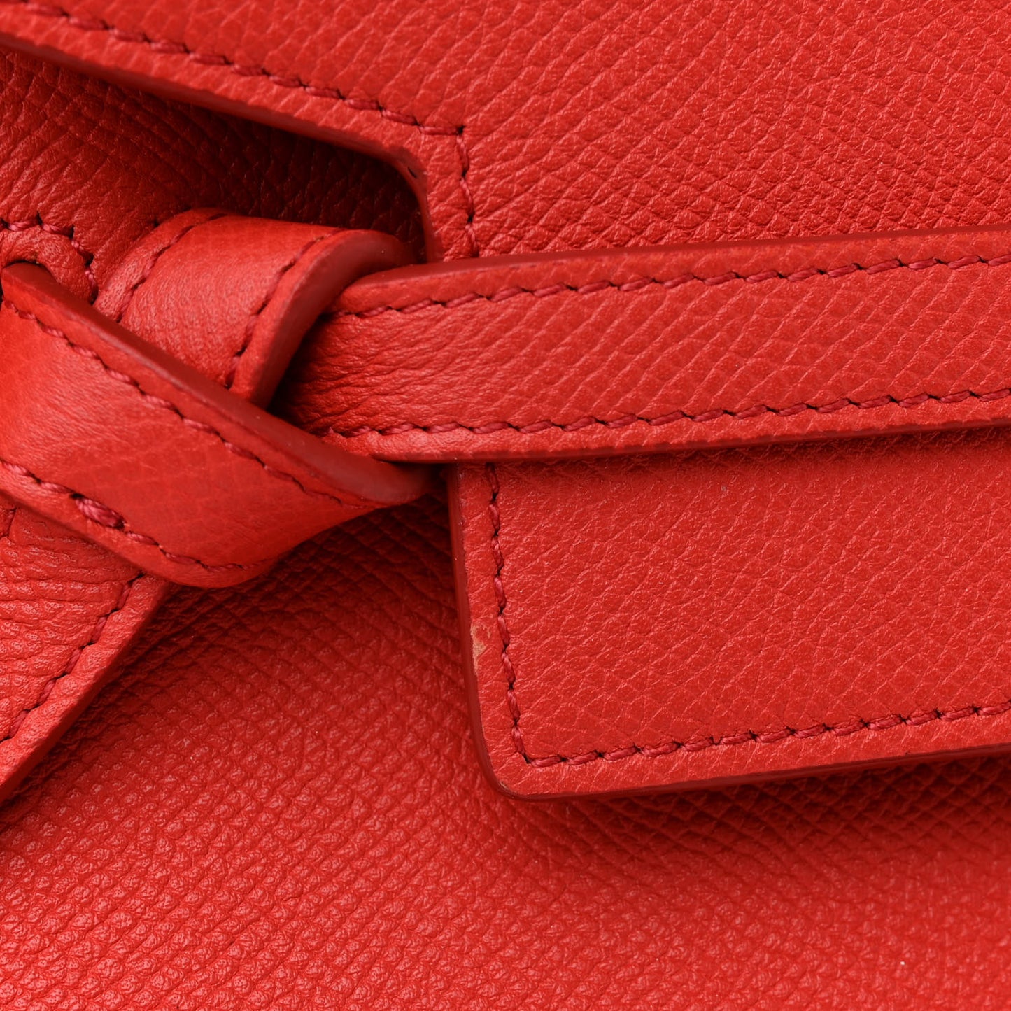 Baby Grained Calfskin Micro Belt Bag Poppy