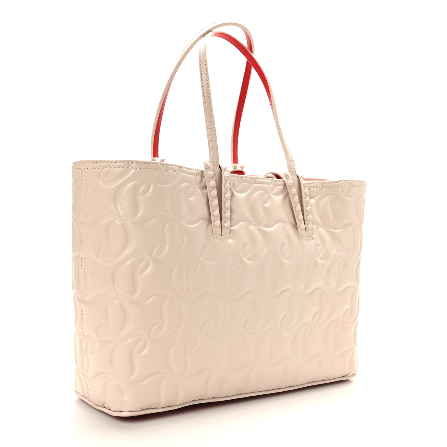 Nappa Embossed East West Cabata Tote Leche