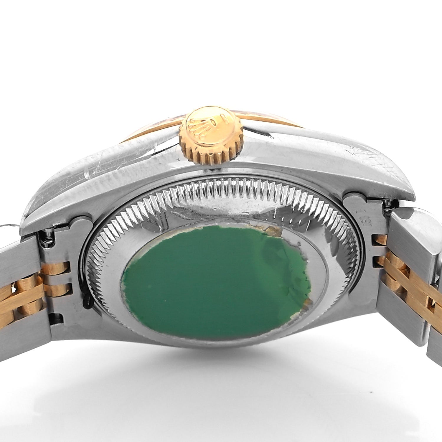 Rolex Stainless Steel 18K Yellow Gold Diamond 26mm Oyster Perpetual Datejust Watch Champagne 69173 3 of 3