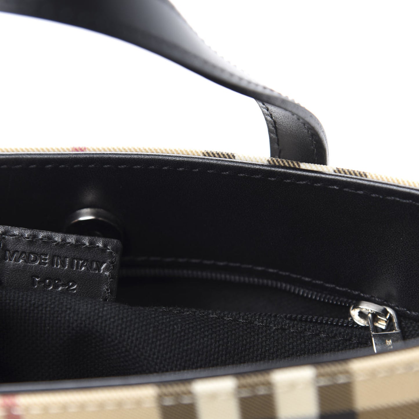 House Check Small Tote Black