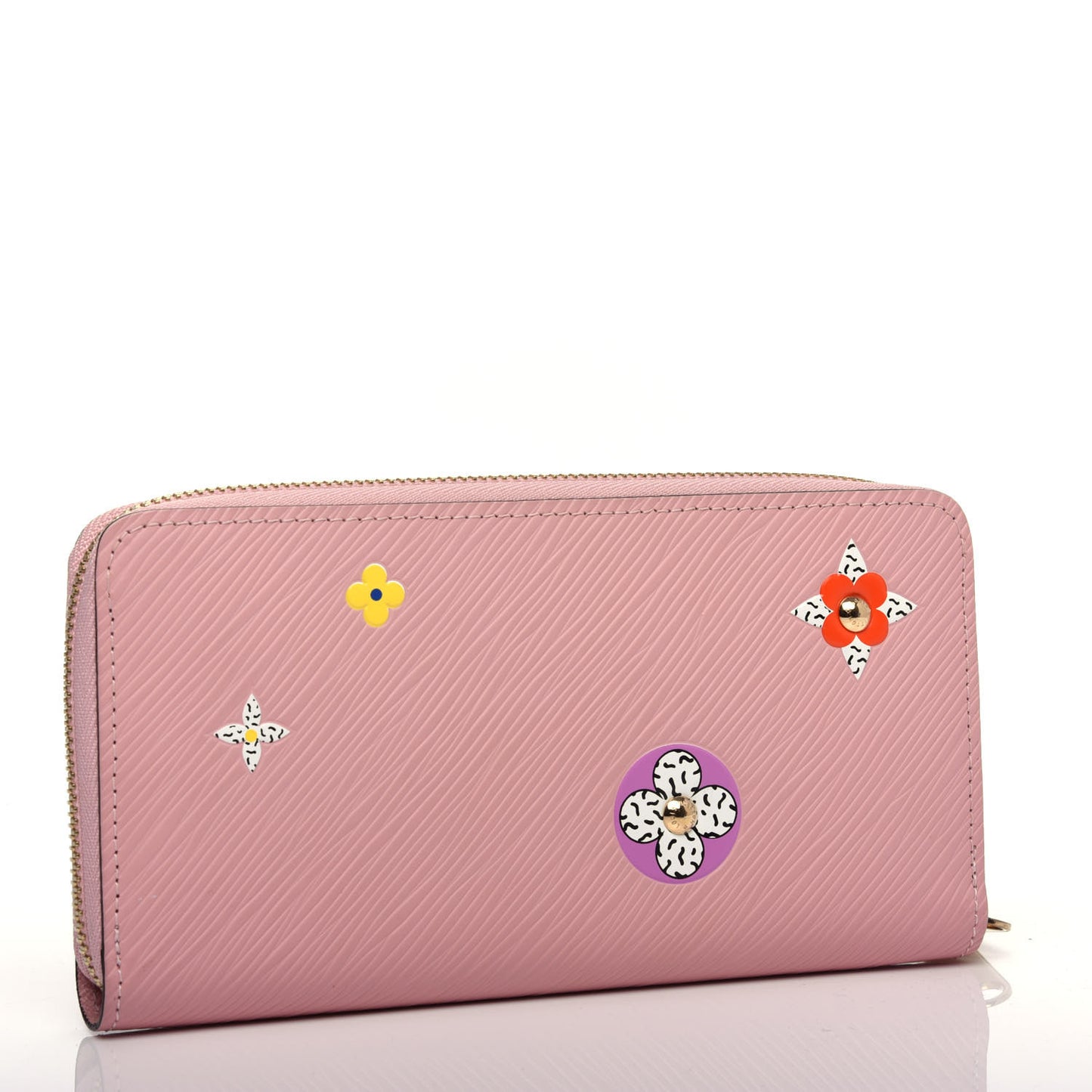 Epi Blooming Flowers Zippy Wallet Rose Ballerine