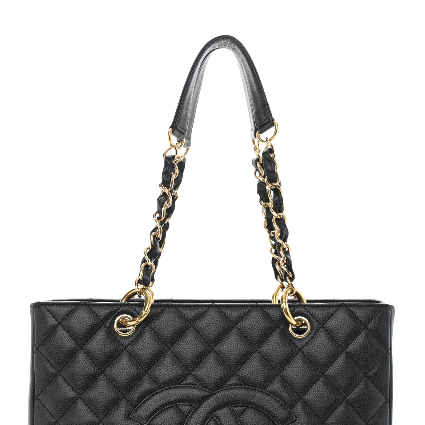 Caviar Quilted Grand Shopping Tote GST Black