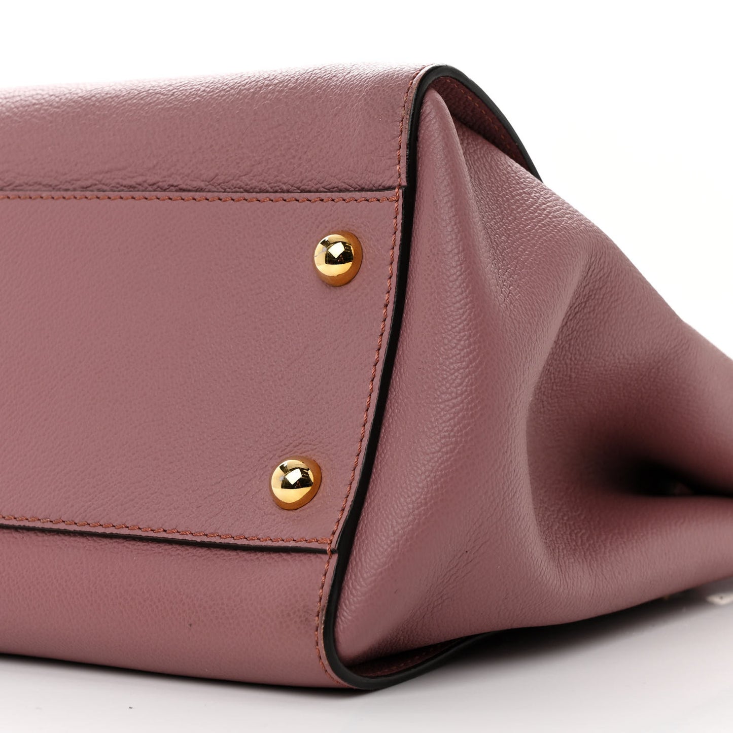 Soft Grain Calfskin Medium Buckle Tote  Dusty Pink