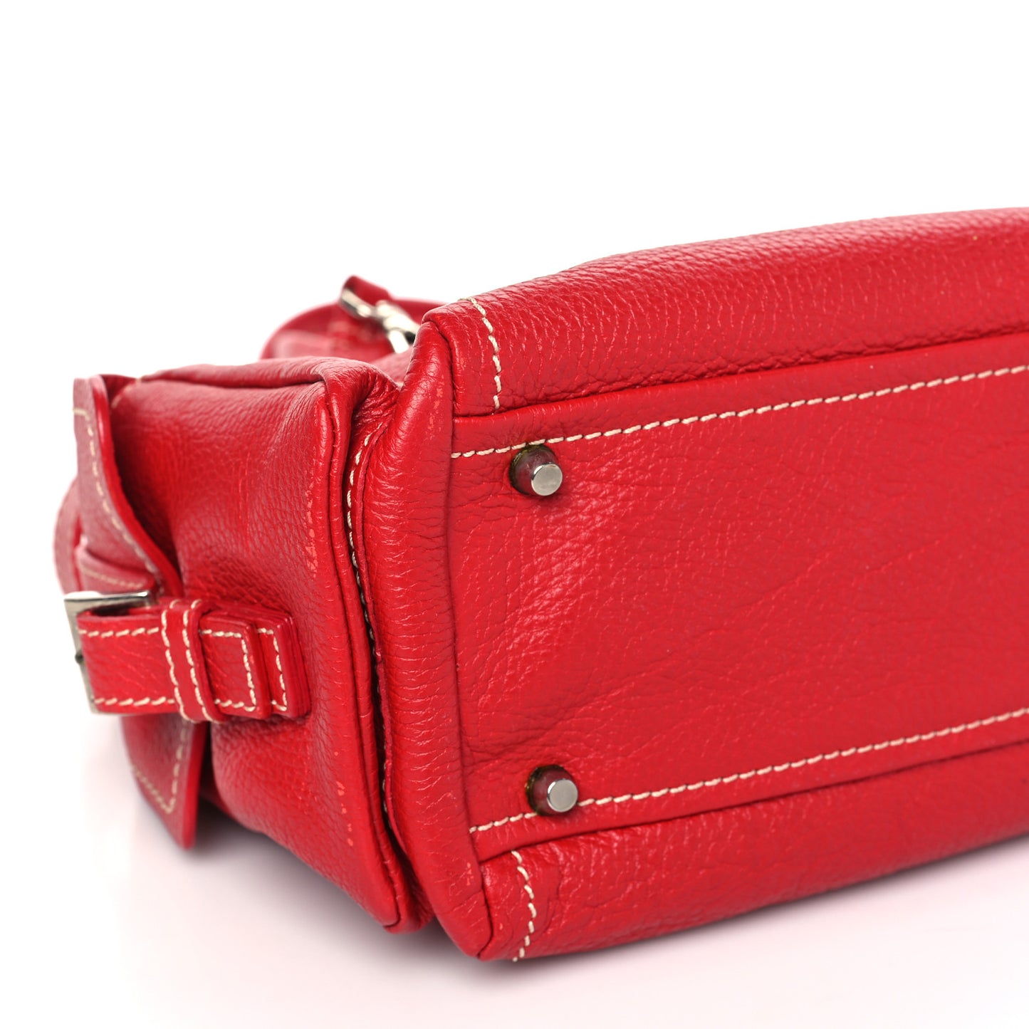 Vitello Daino Shoulder Bag Rosso
