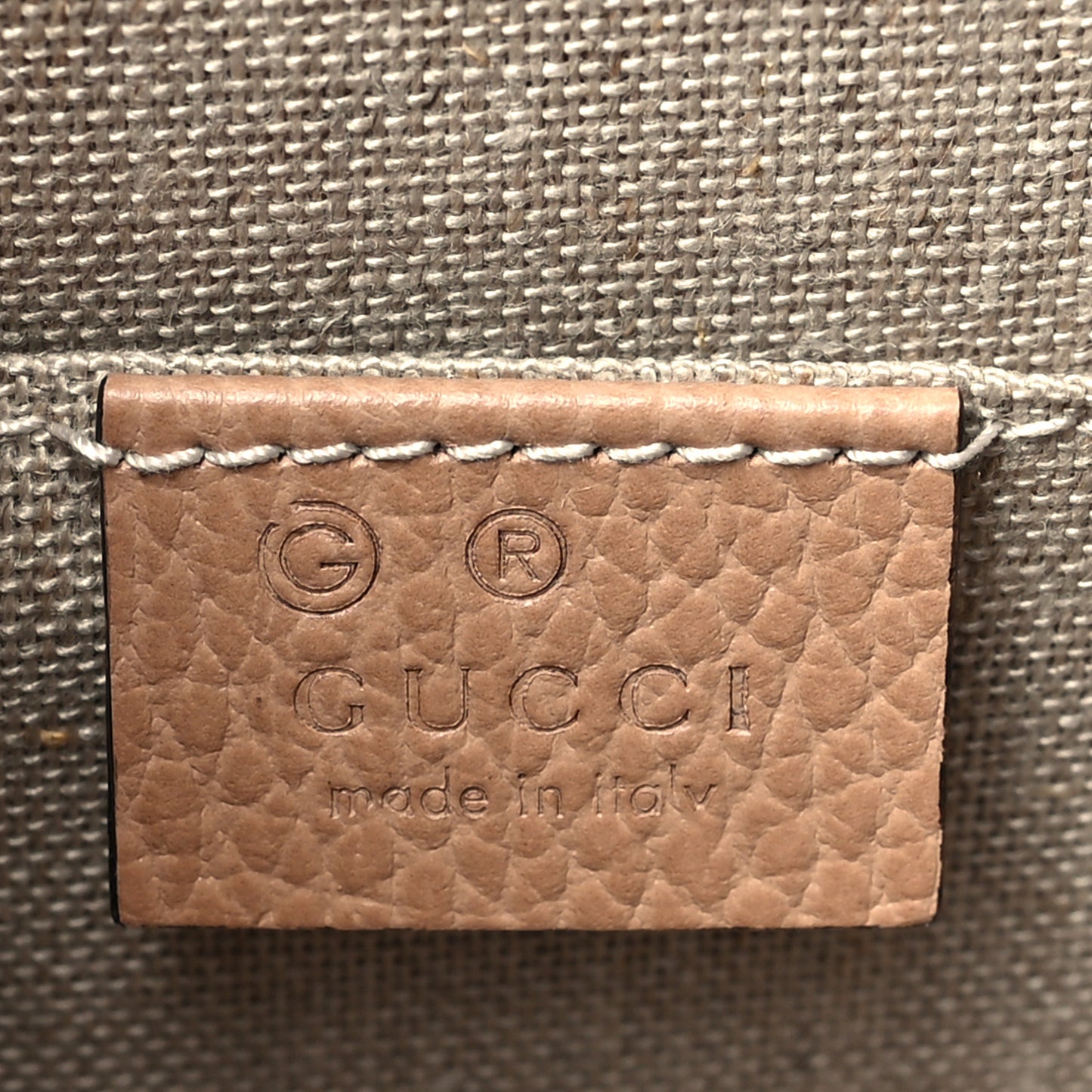 Dollar Calfskin Small Interlocking G Shoulder Bag Camelia