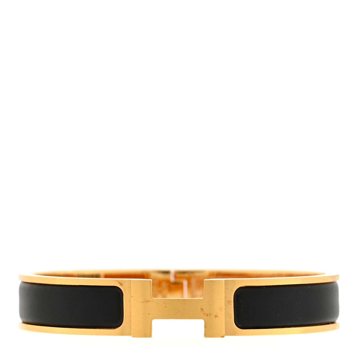 Matte Enamel Narrow Clic Clac HH Bracelet GM Black