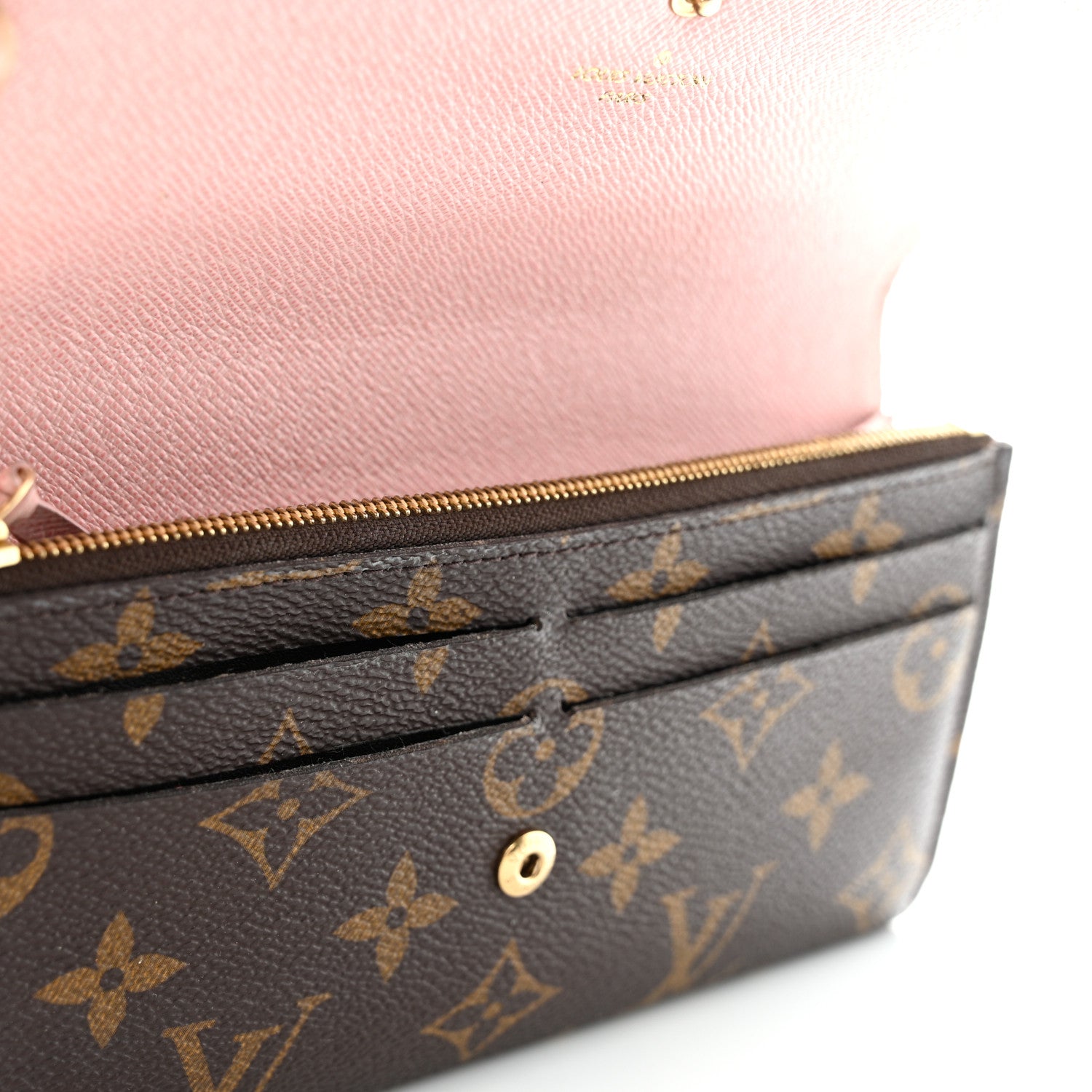 Louis Vuitton Monogram Emilie Wallet Rose Ballerine 11 of 15