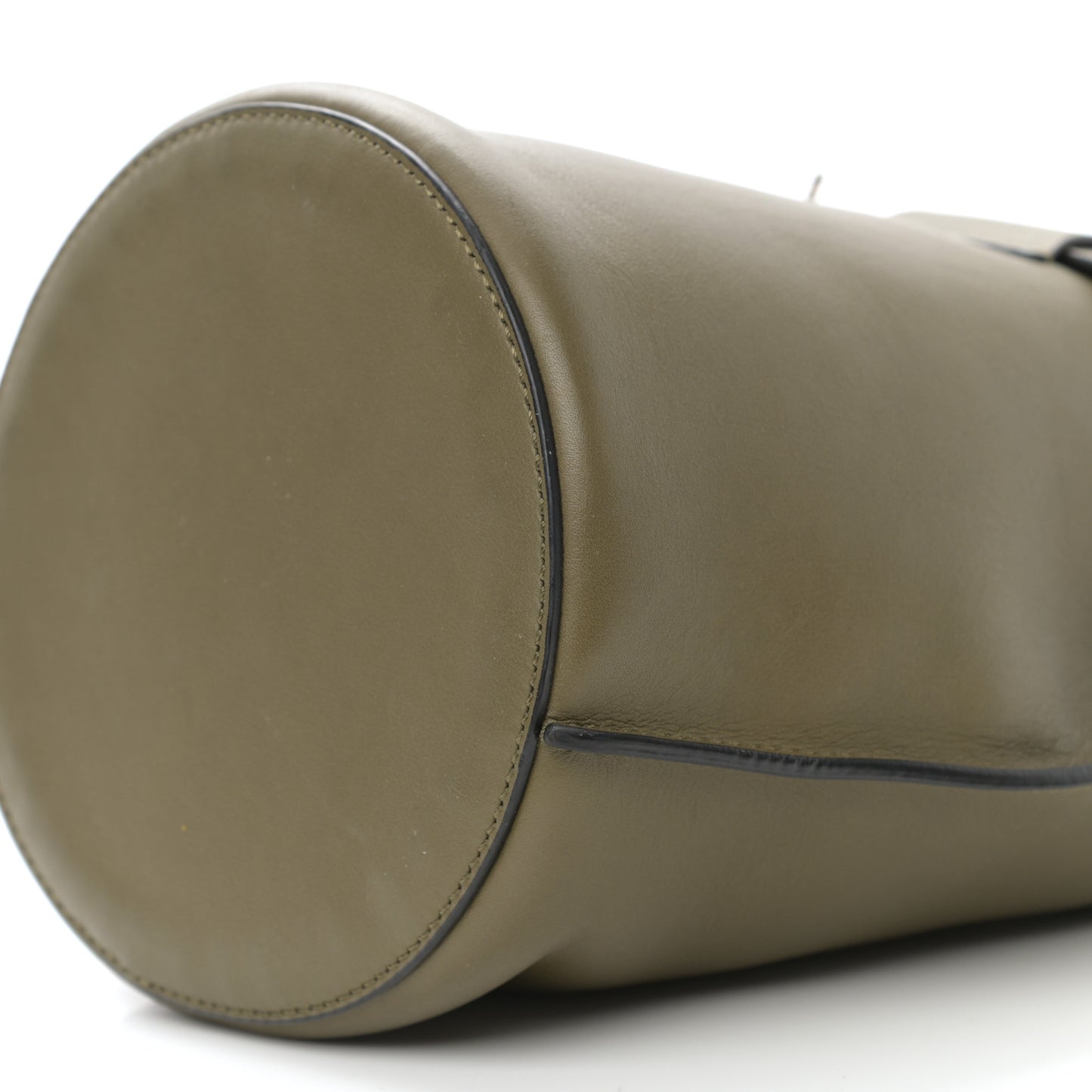 Smooth Calfskin Nano Big Bag Bucket Army Green