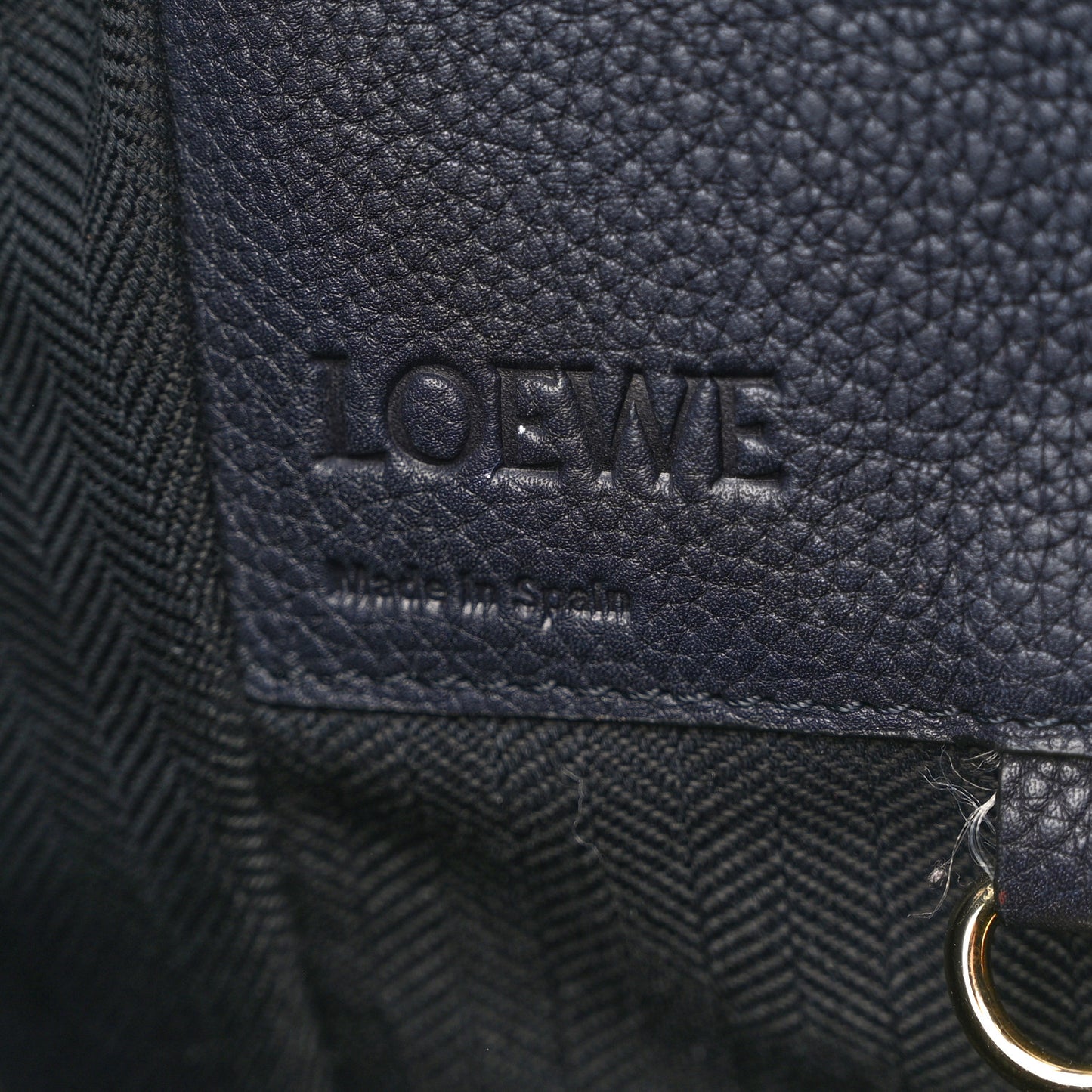 Calfskin Small Hammock Shoulder Bag Midnight Blue Black