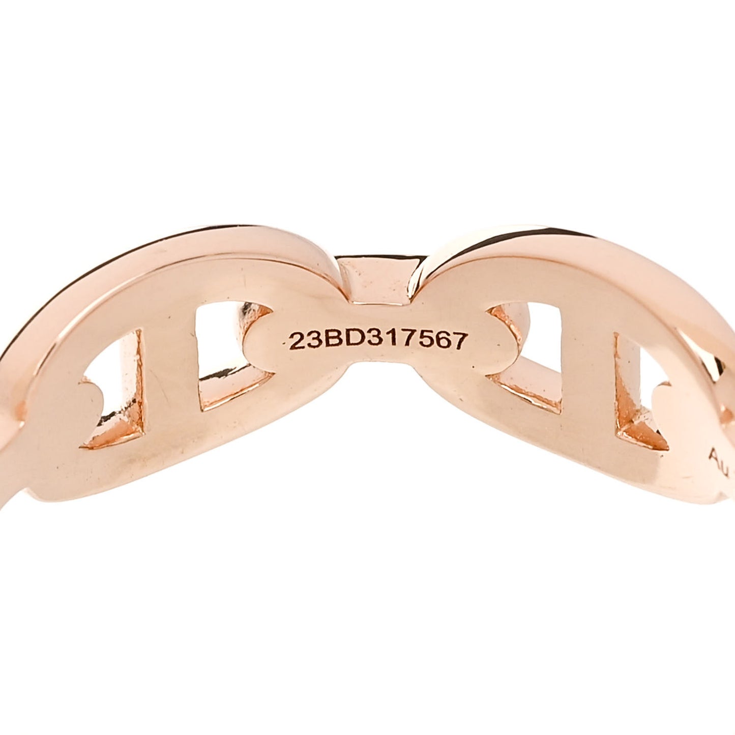 18K Rose Gold PM Chaine d'Ancre Enchainee Ring 52 6
