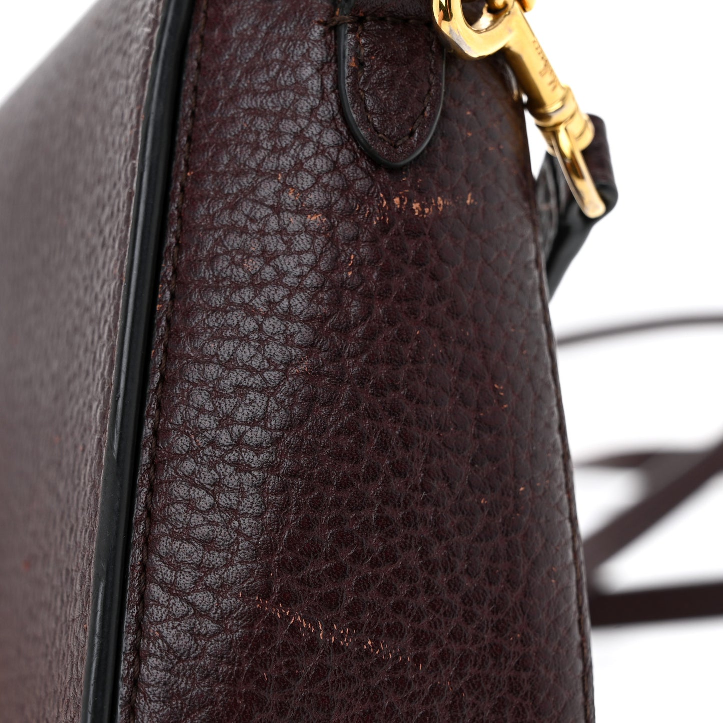 Natural Grained Calfskin Small Darley Satchel Oxblood