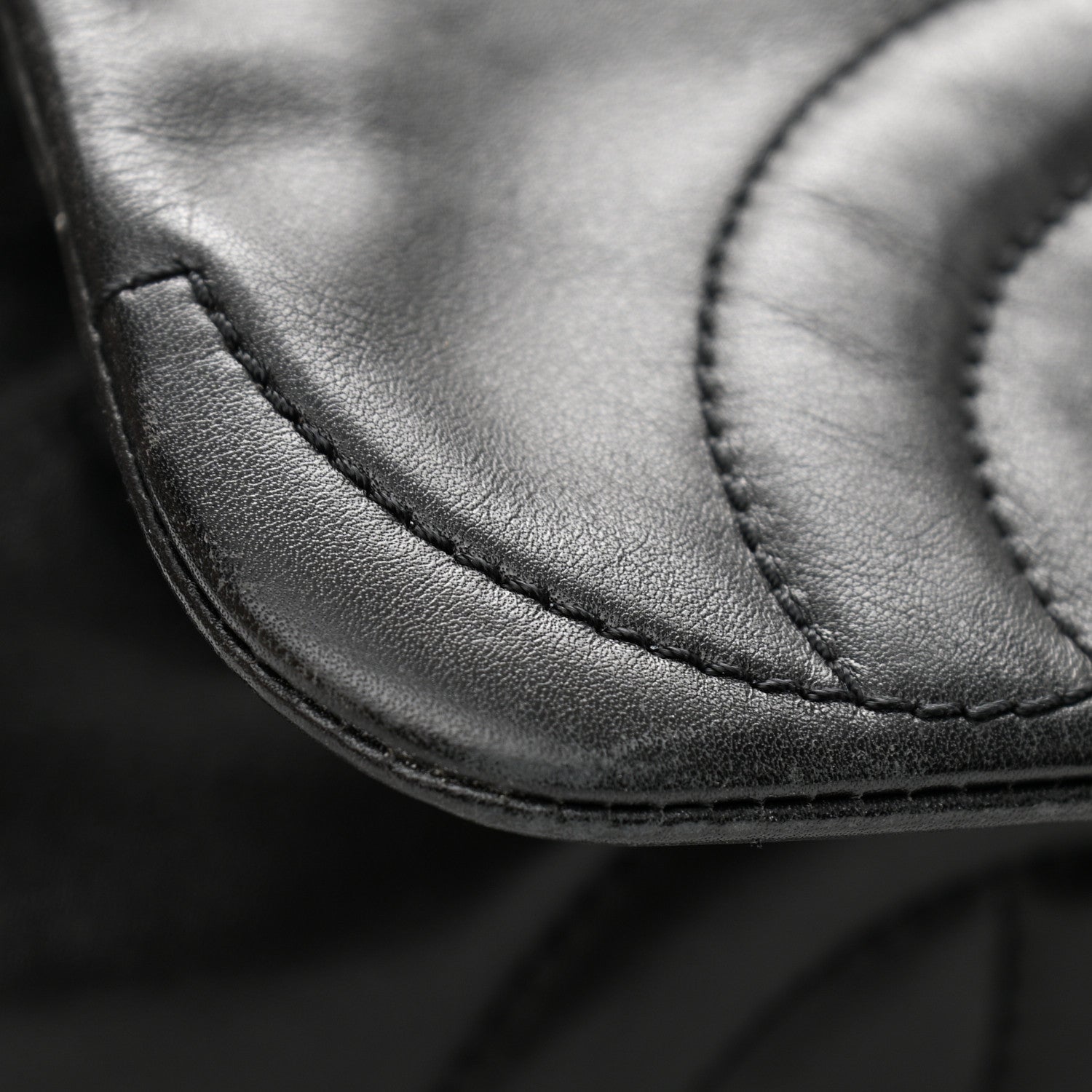 Chanel Calfskin Diagonal Ligne Flap Black 12 of 16
